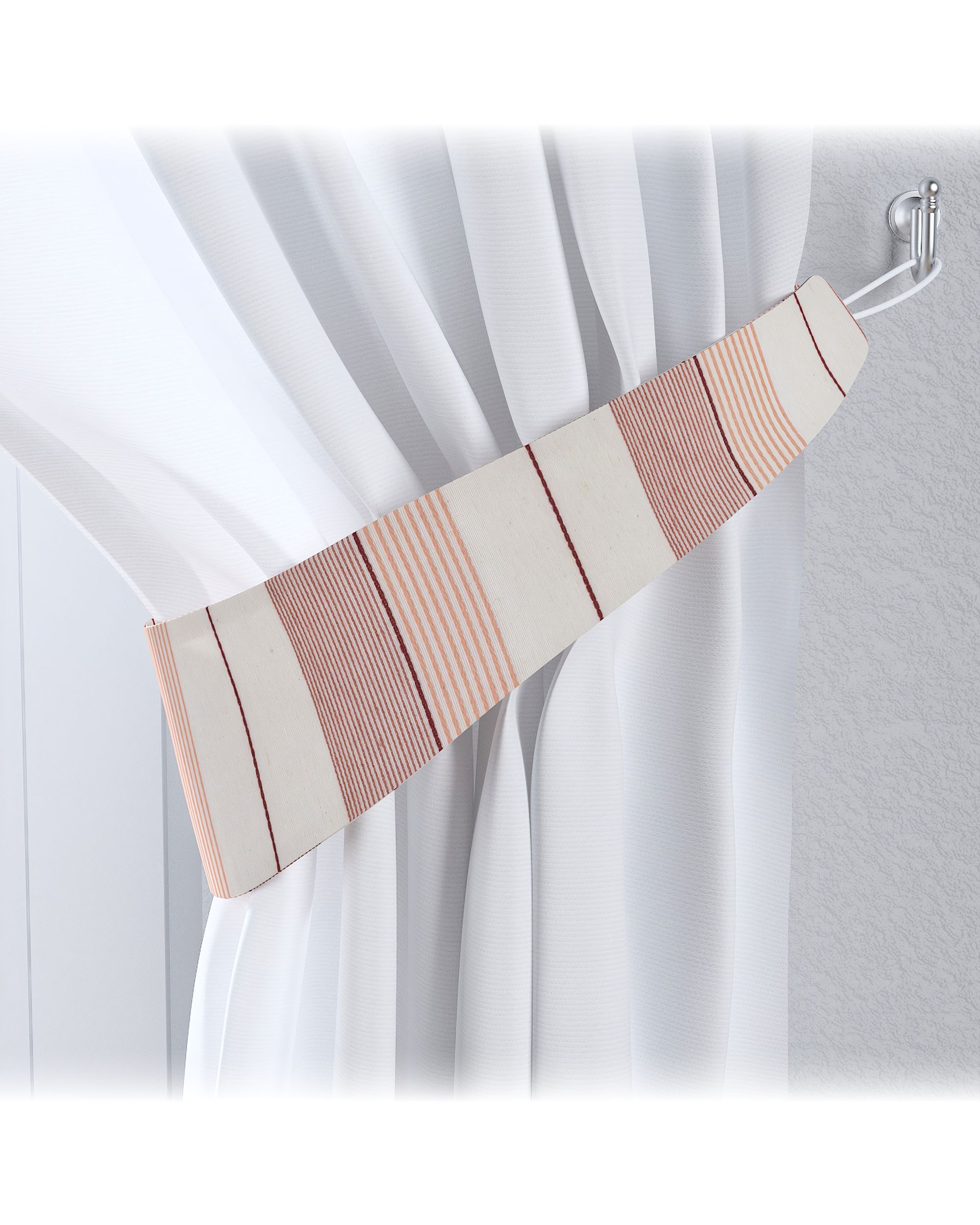 Raffhalter Farbe rot Stoff strukturiert, gemustert
