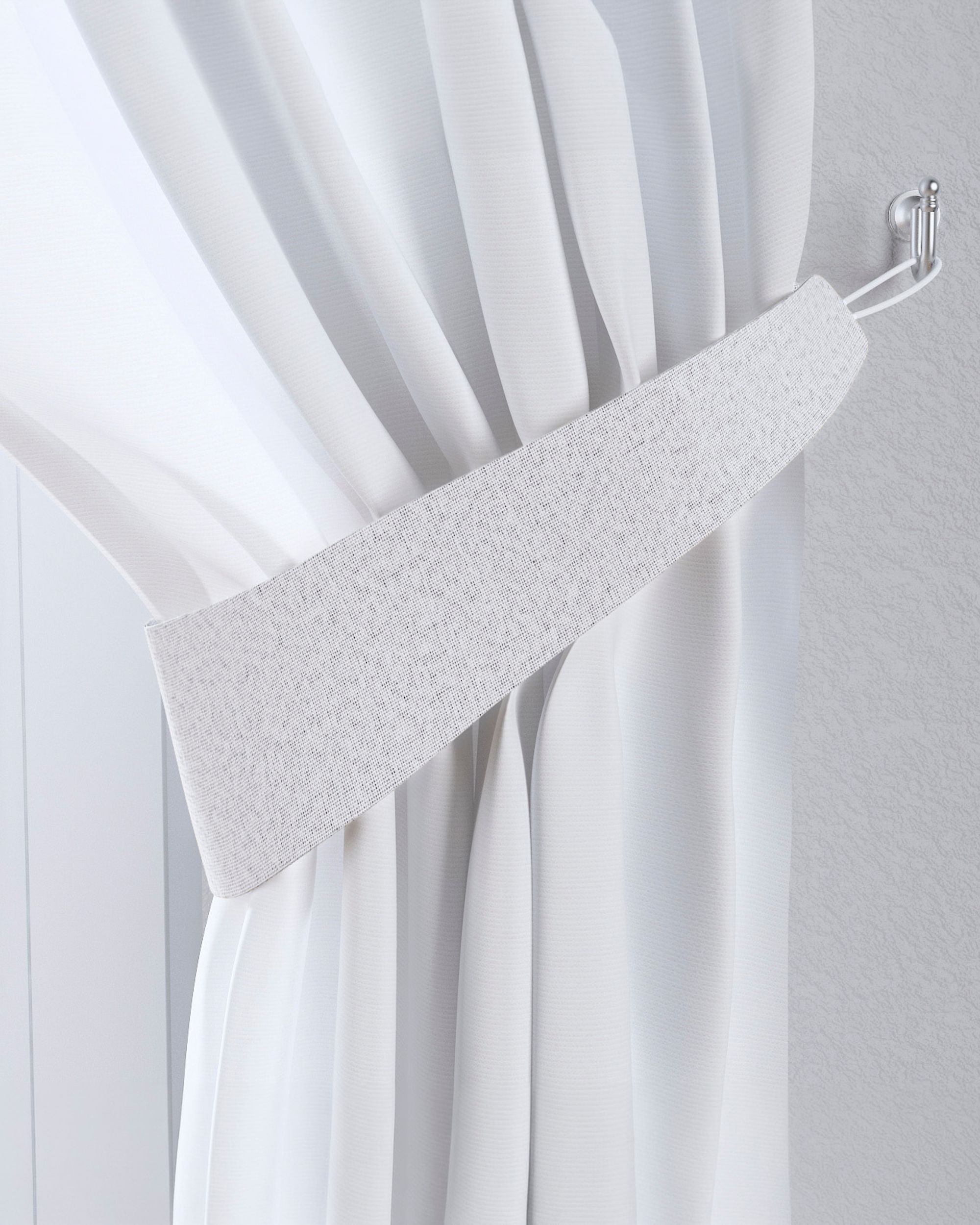 Raffhalter Farbe grau Stoff strukturiert, verdunkelnd
