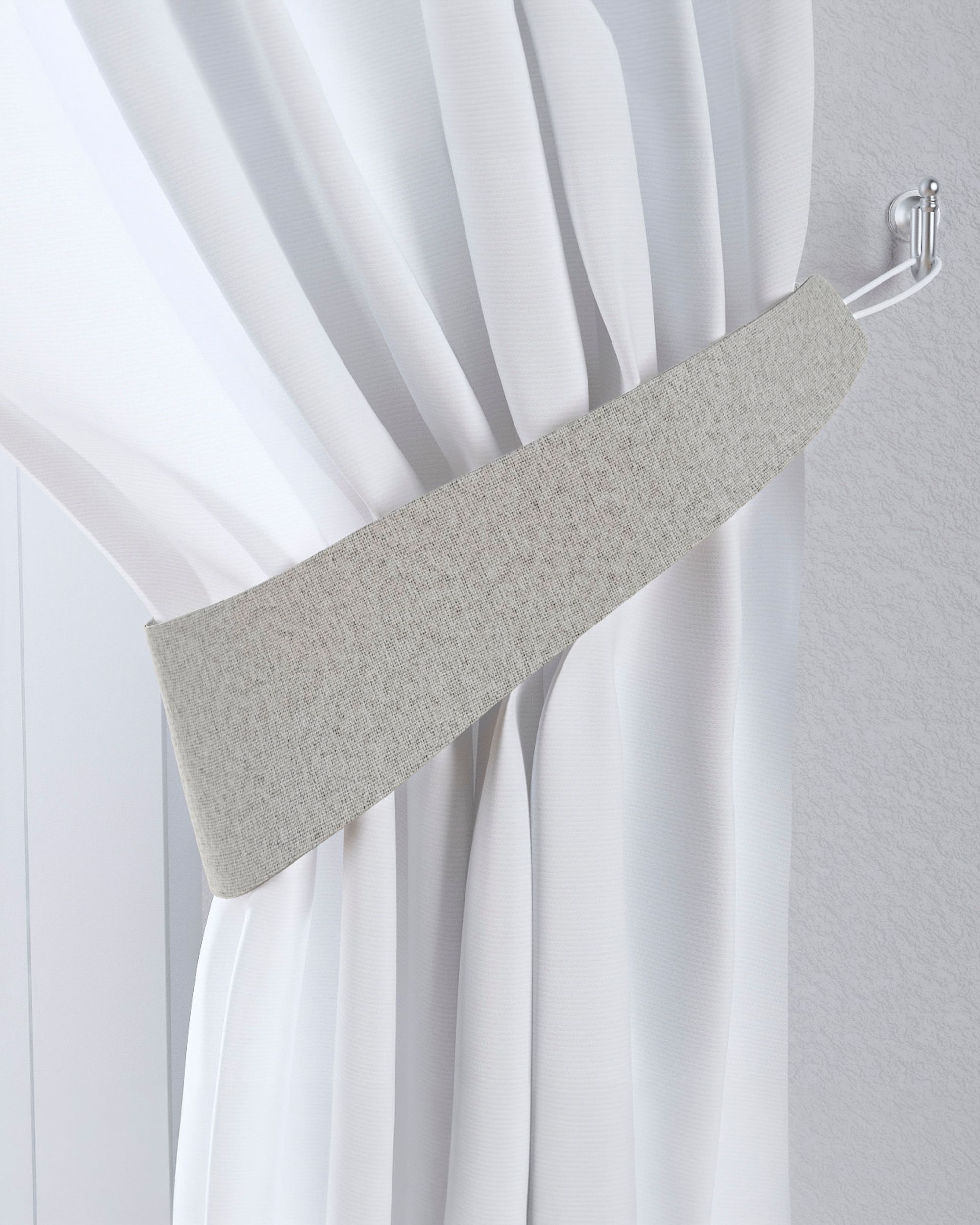 Raffhalter Farbe grau Stoff strukturiert, verdunkelnd