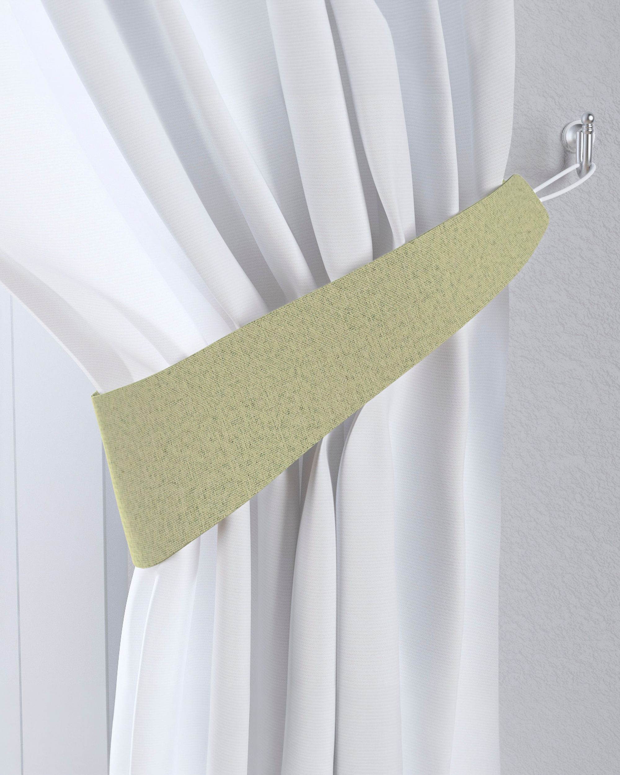 Raffhalter Farbe grün Stoff strukturiert, verdunkelnd