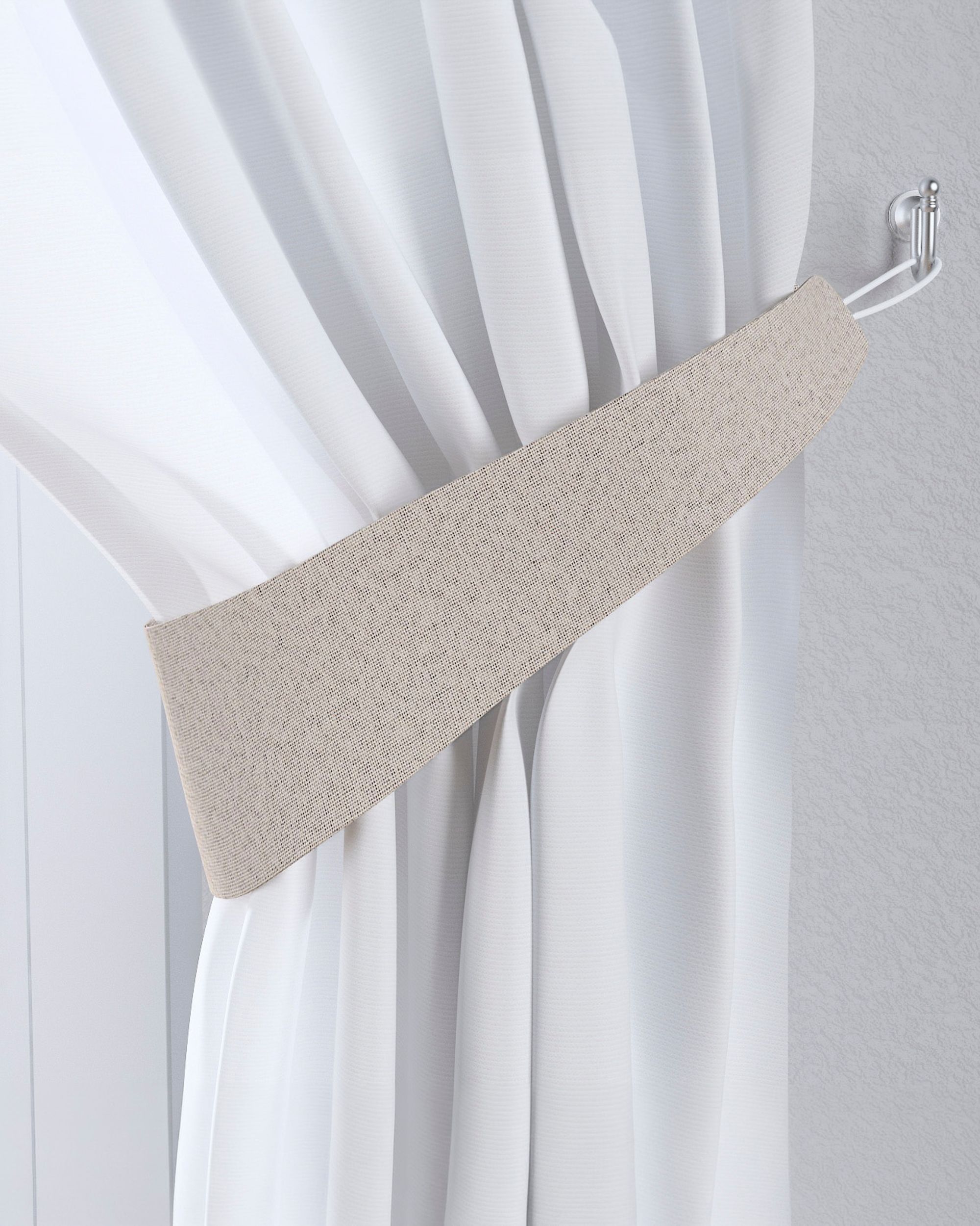 Raffhalter Farbe beige Stoff verdunkelnd