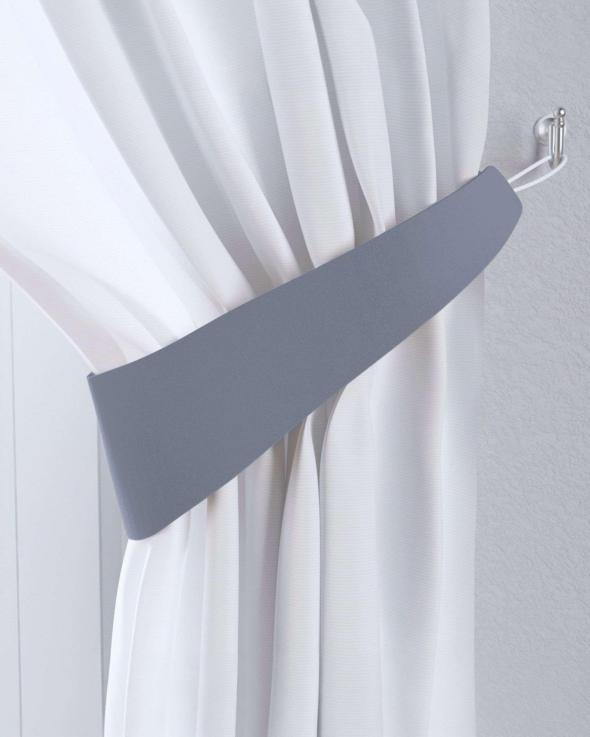 Raffhalter Farbe grau Stoff verdunkelnd