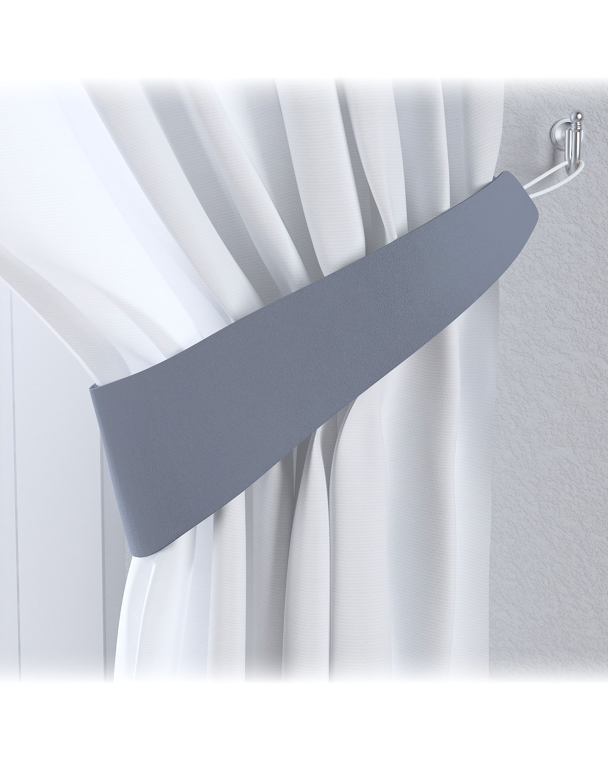 Raffhalter Farbe grau Stoff verdunkelnd