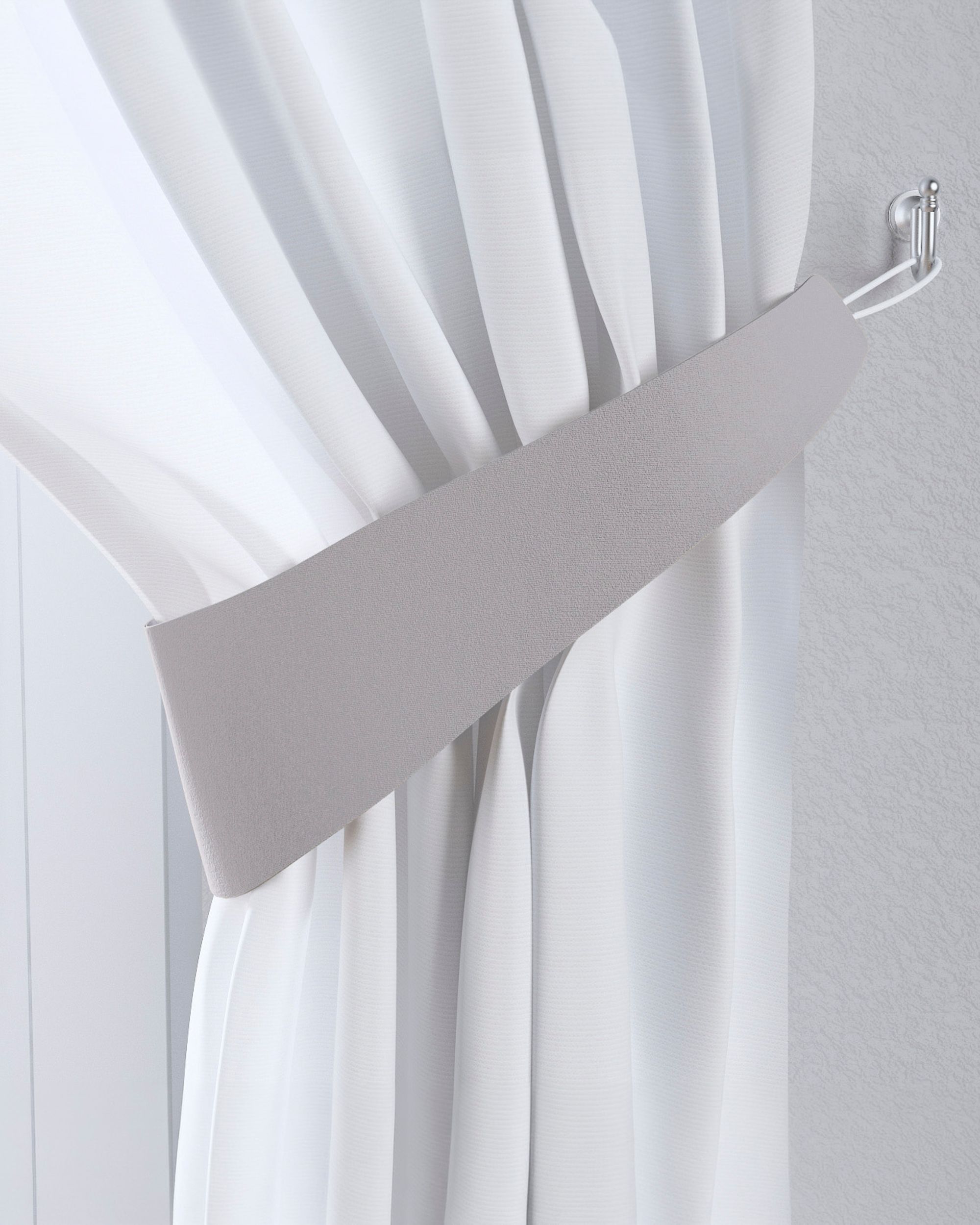Raffhalter Farbe grau Stoff verdunkelnd