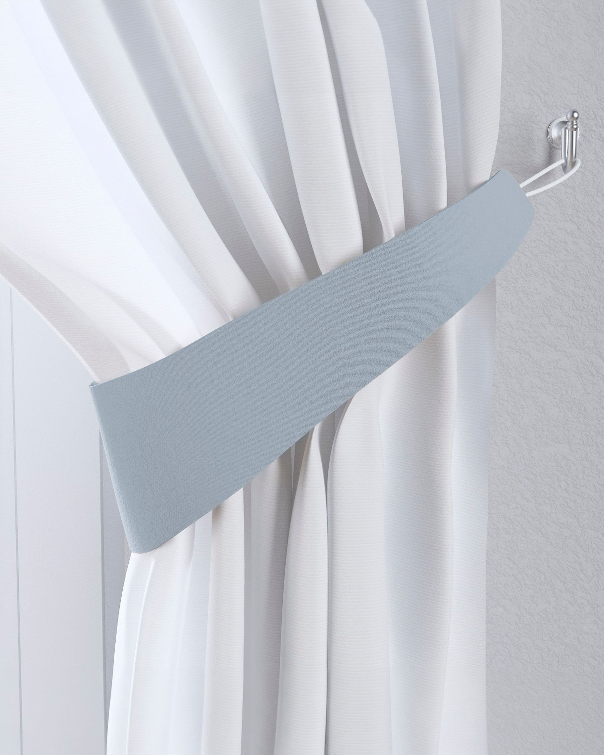 Raffhalter Farbe grau Stoff verdunkelnd