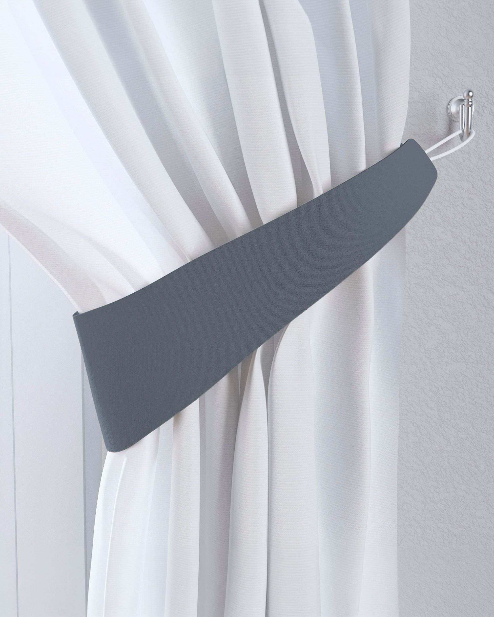 Raffhalter Farbe grau Stoff verdunkelnd