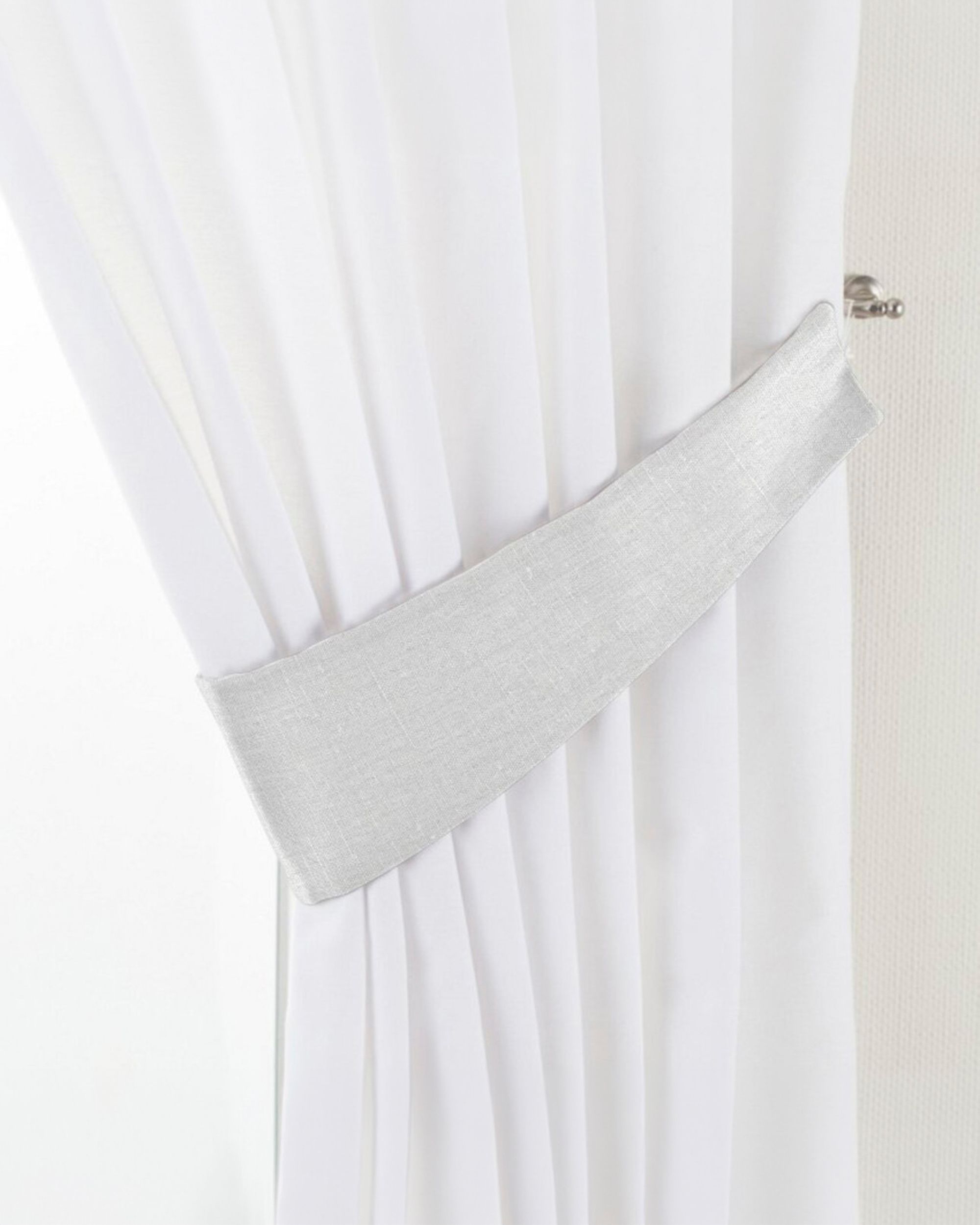 Raffhalter Farbe weiß Stoff halbtransparent, strukturiert