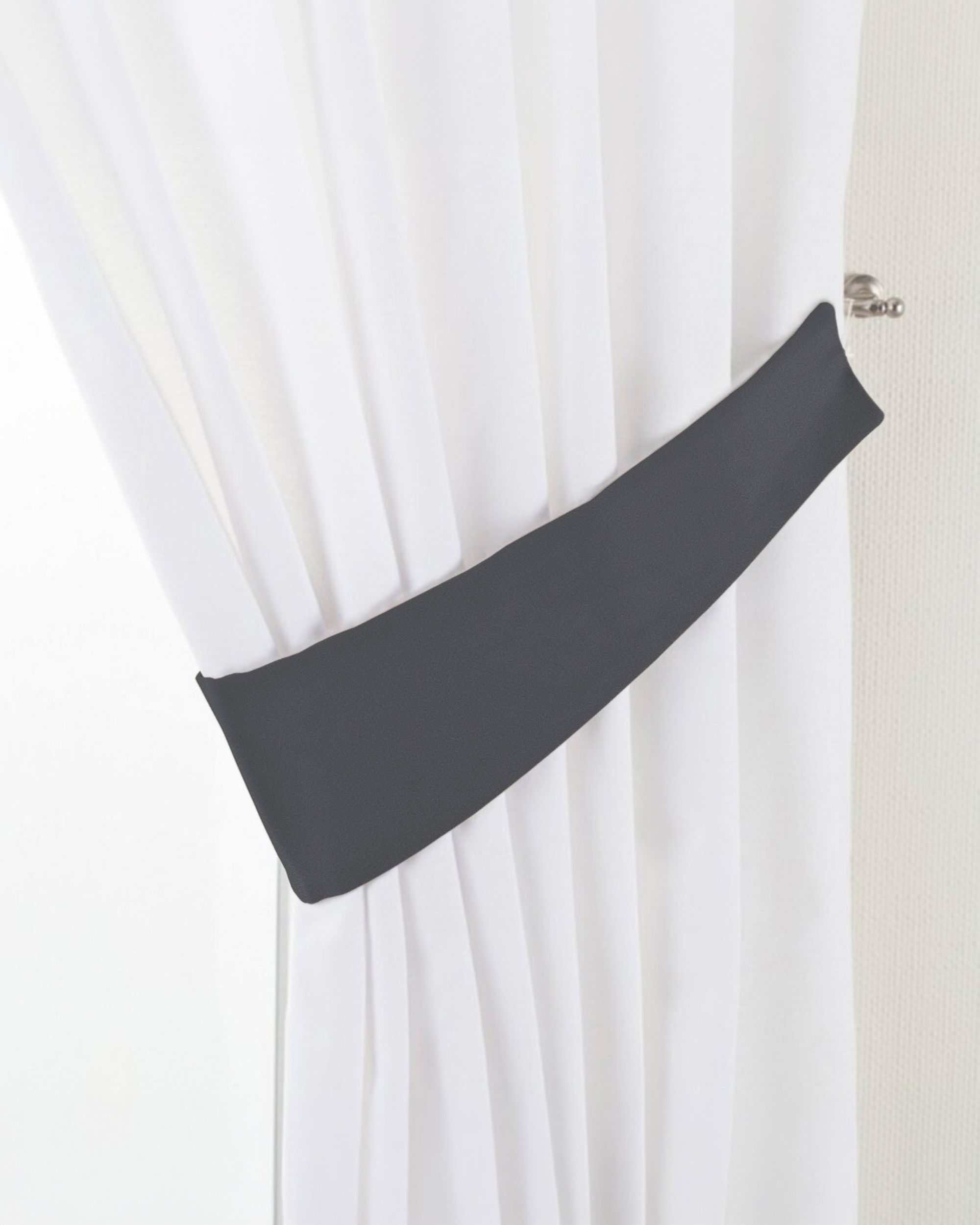 Raffhalter Farbe grau Stoff glänzend, samt