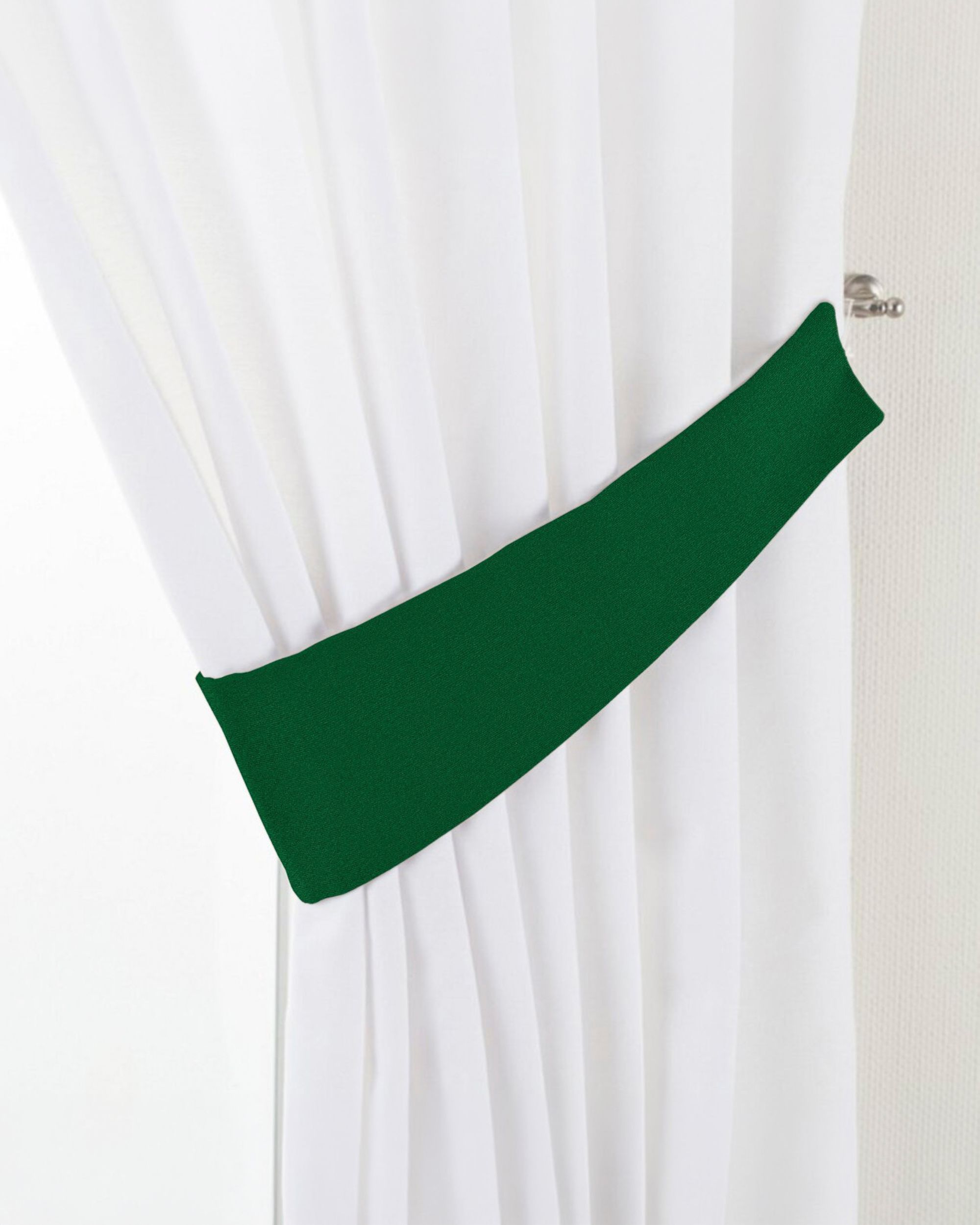 Raffhalter Farbe grün Stoff glänzend, samt