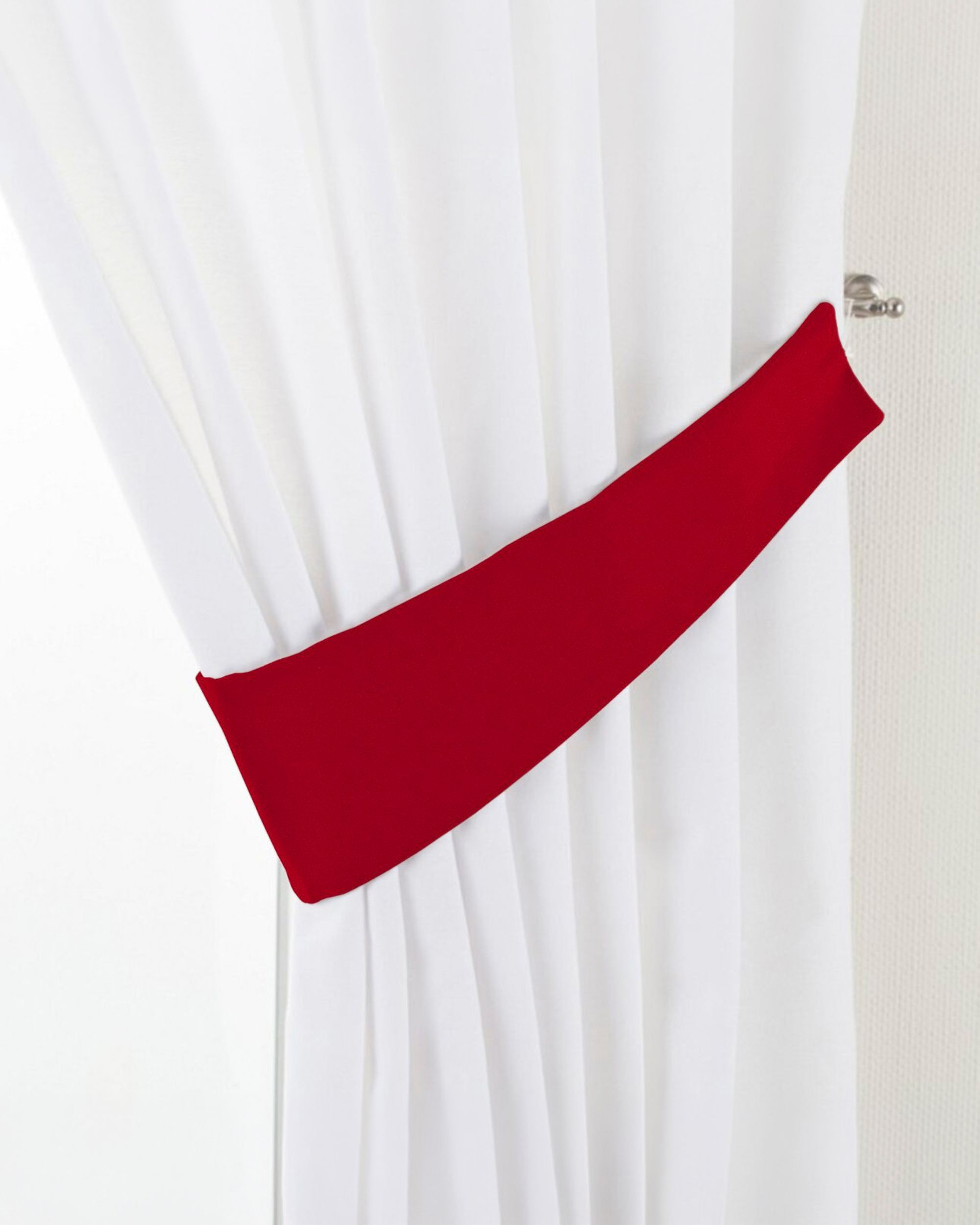 Raffhalter Farbe rot Stoff glänzend, samt