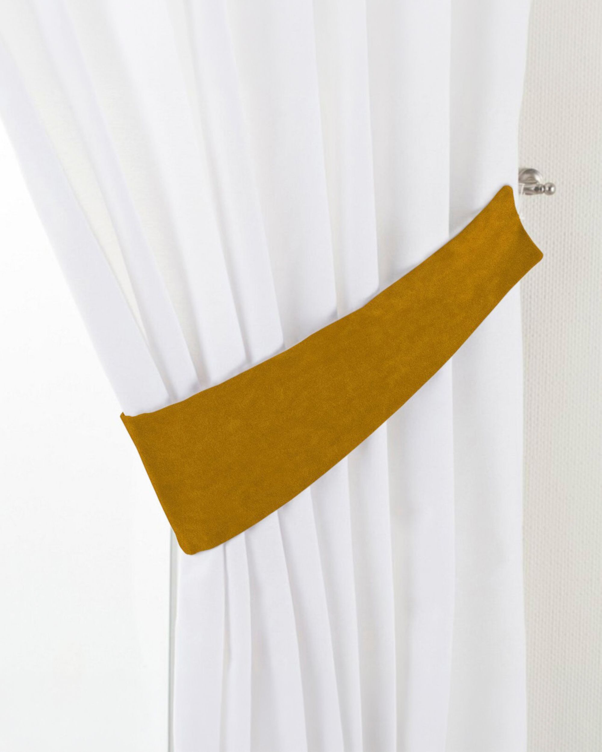 Raffhalter Farbe gelb Stoff glänzend, samt