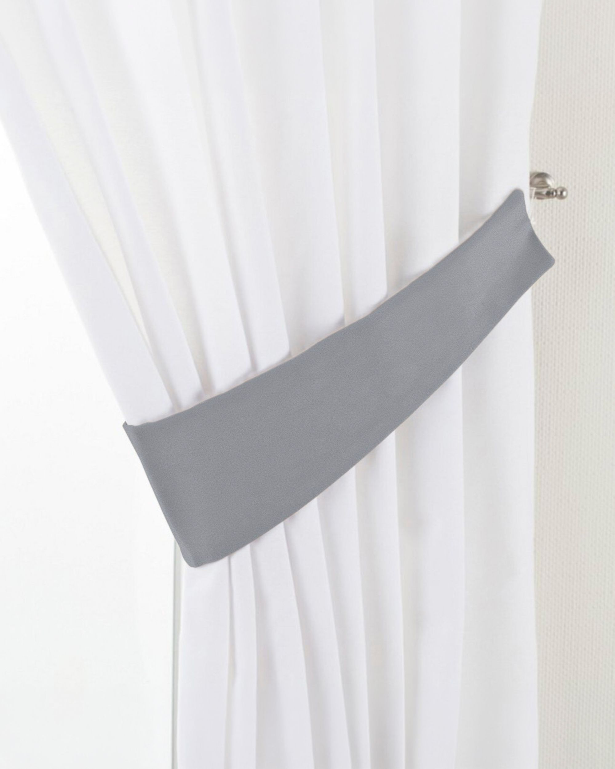 Raffhalter Farbe grau Stoff glänzend, samt