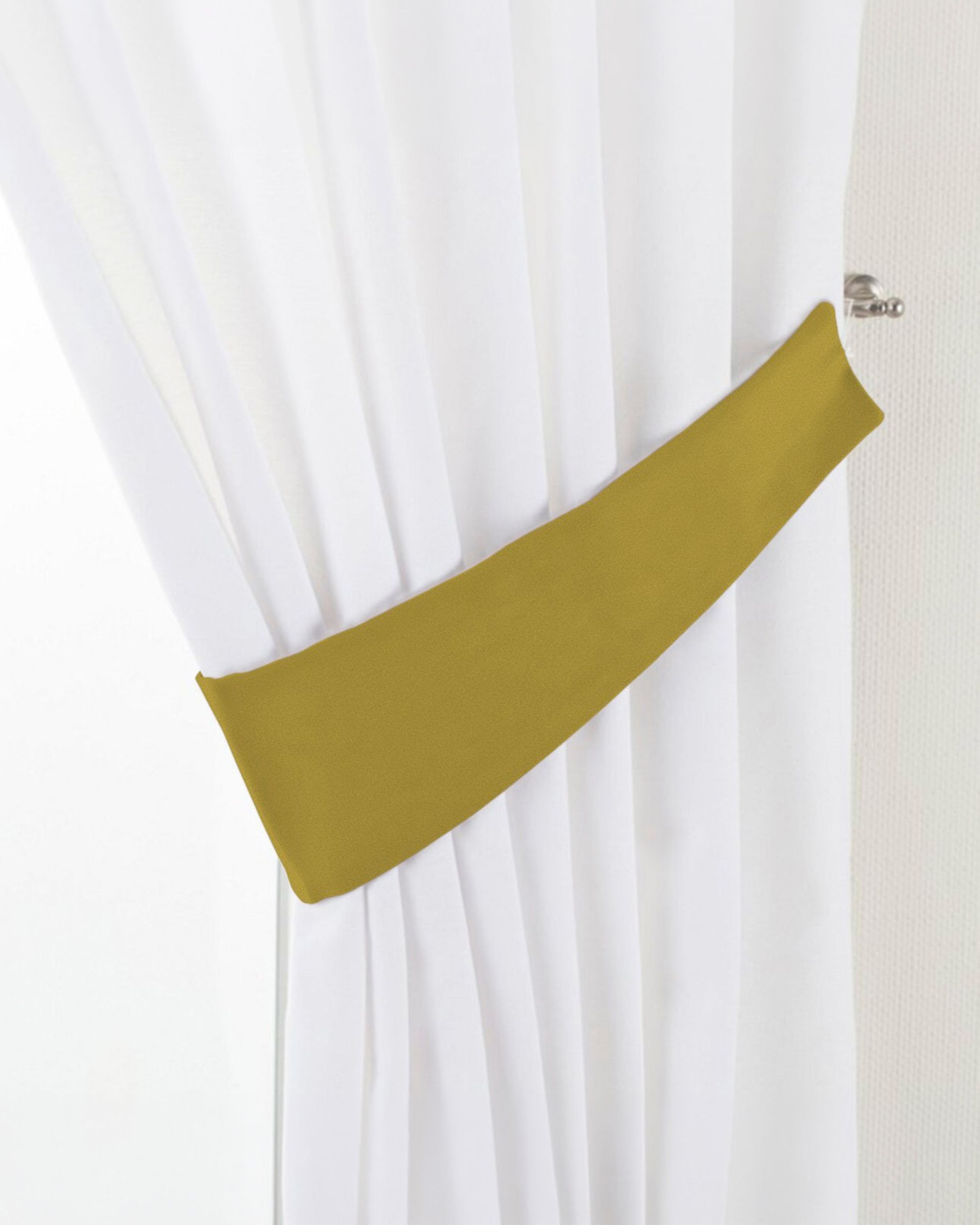 Raffhalter Farbe grün Stoff glänzend, samt