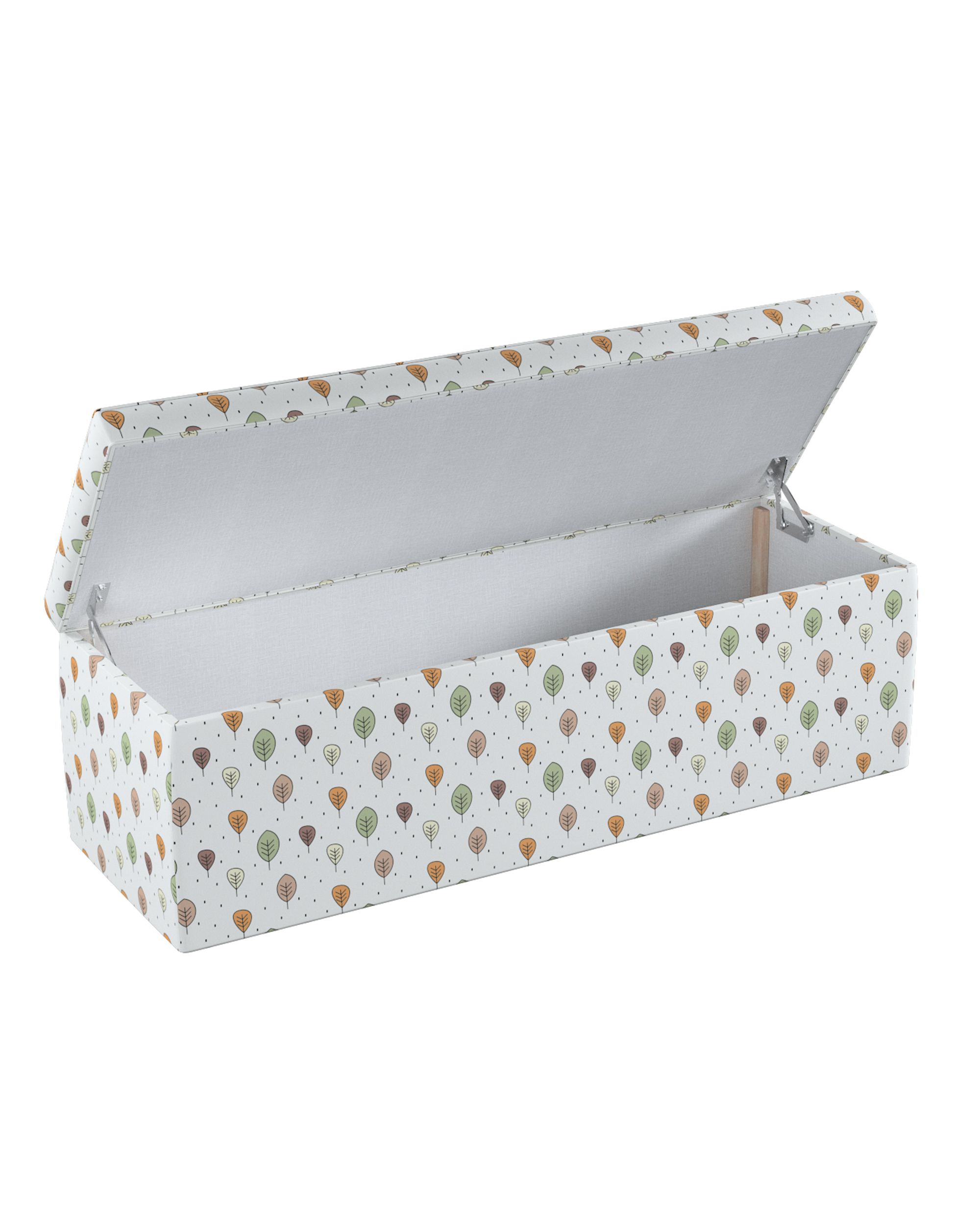 Polstertruhe Farbe braun Stoff gemustert (hover)