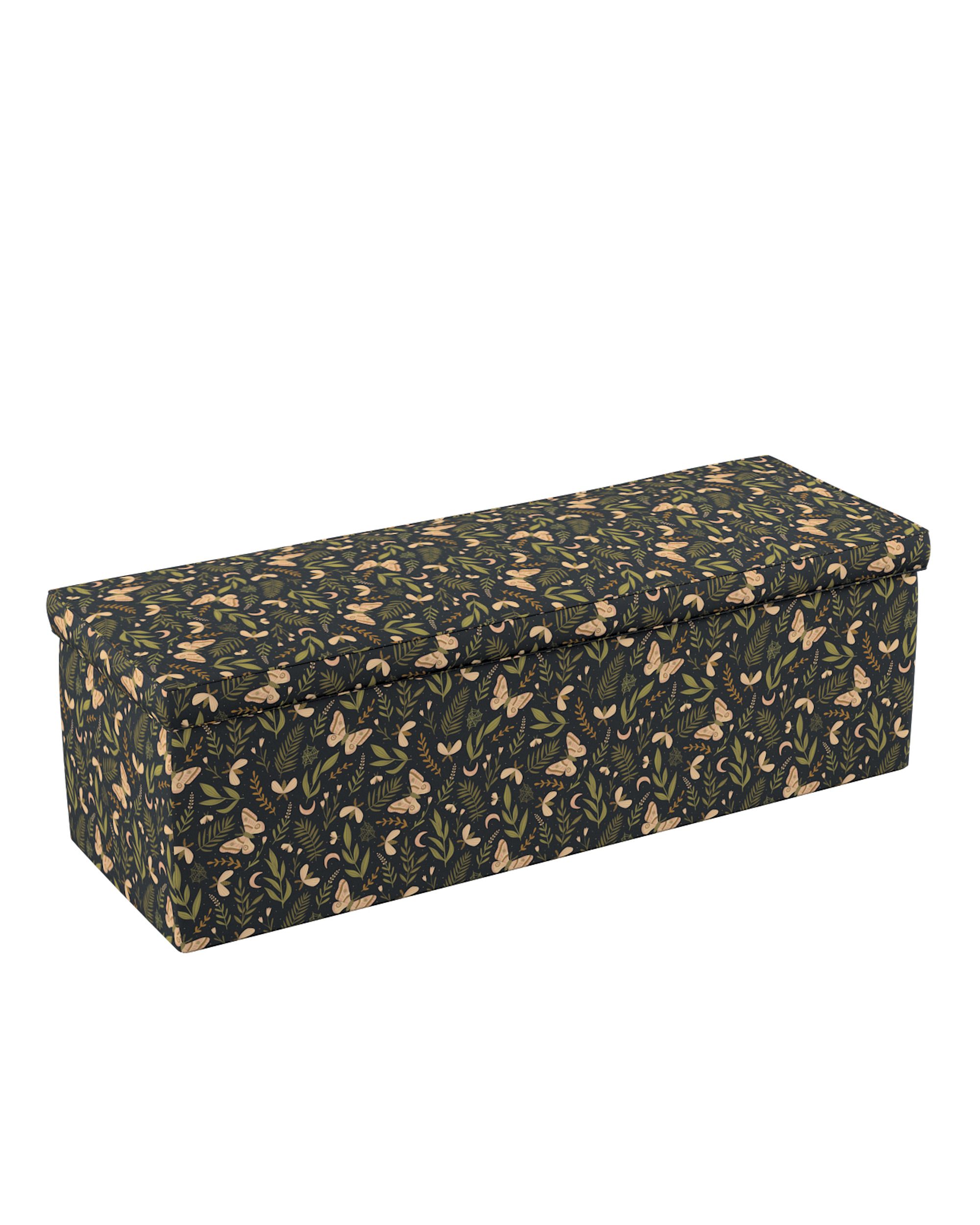 Polstertruhe Farbe schwarz Stoff gemustert (hover)