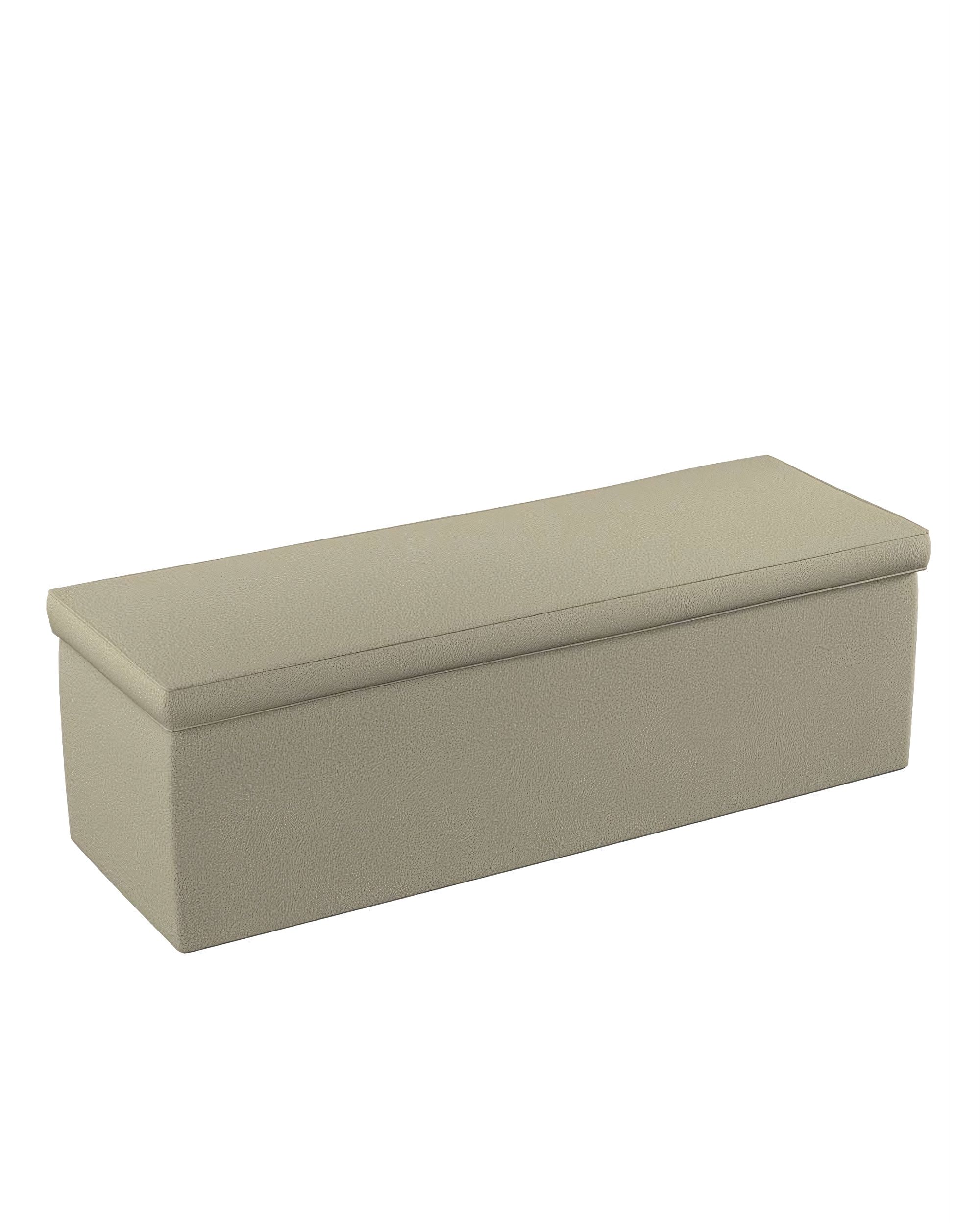 Polstertruhe Farbe beige Stoff strukturiert (hover)