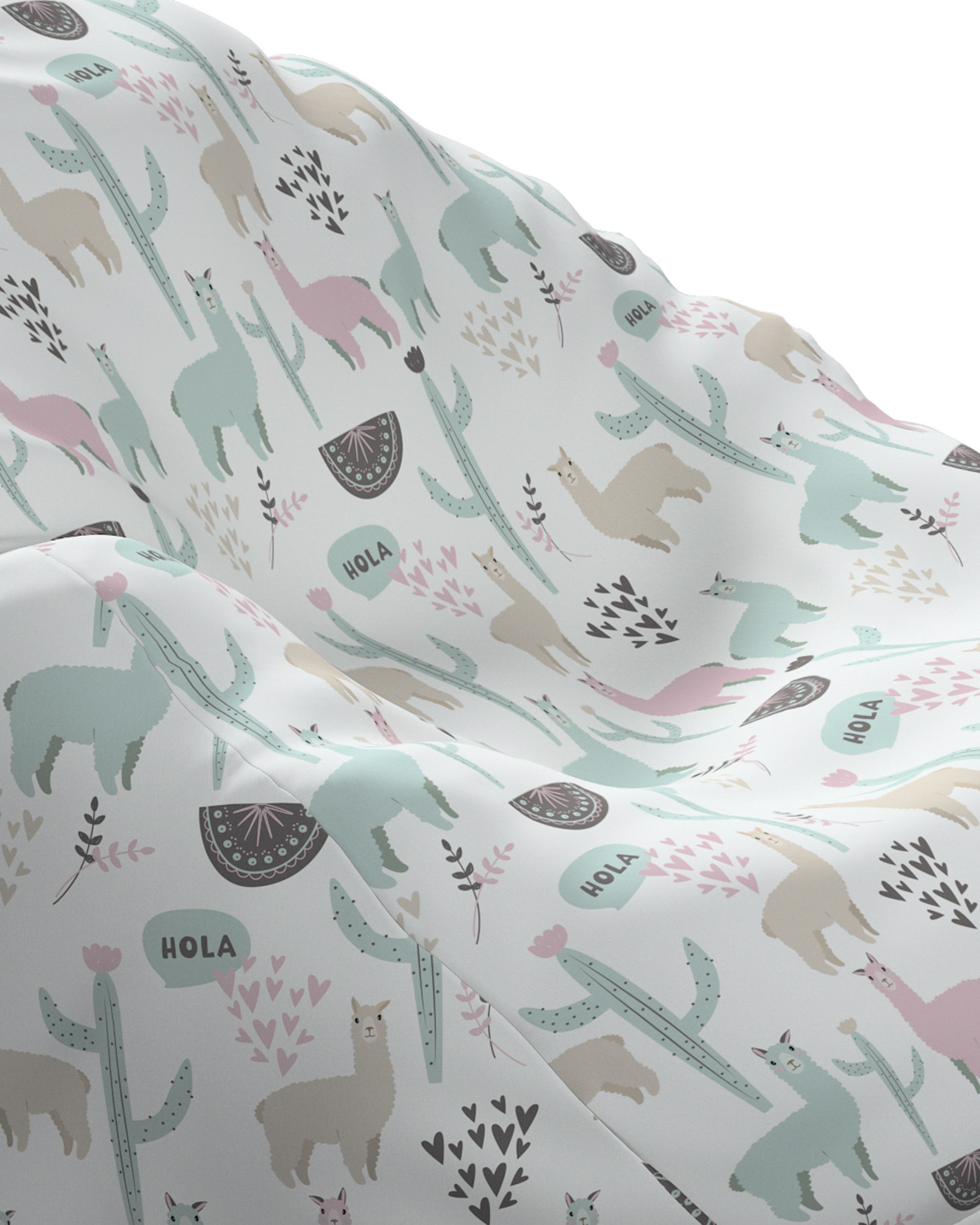 Sitzsack Bowli Farbe grün Stoff gemustert (hover)
