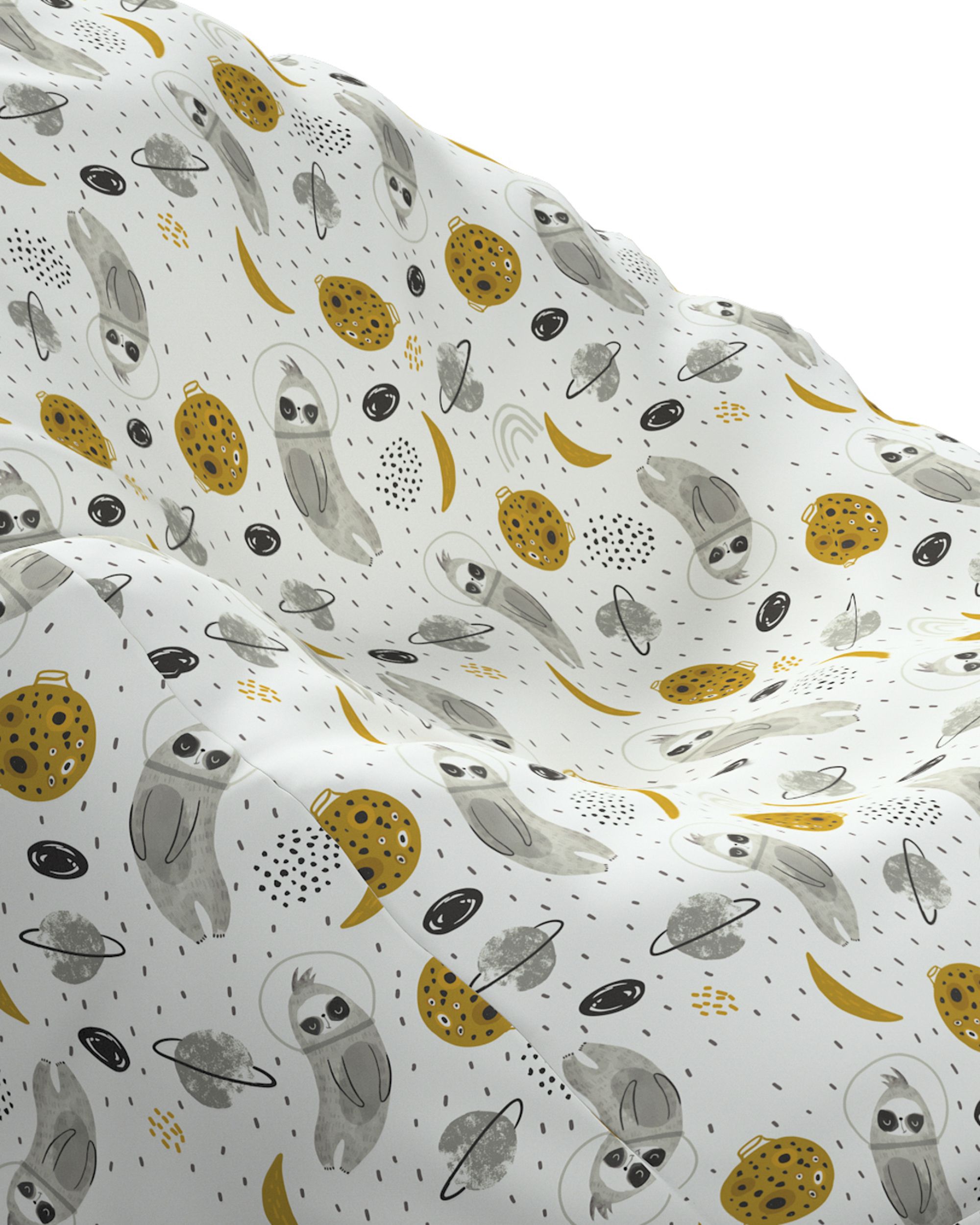 Sitzsack Bowli Farbe weiß Stoff gemustert (hover)