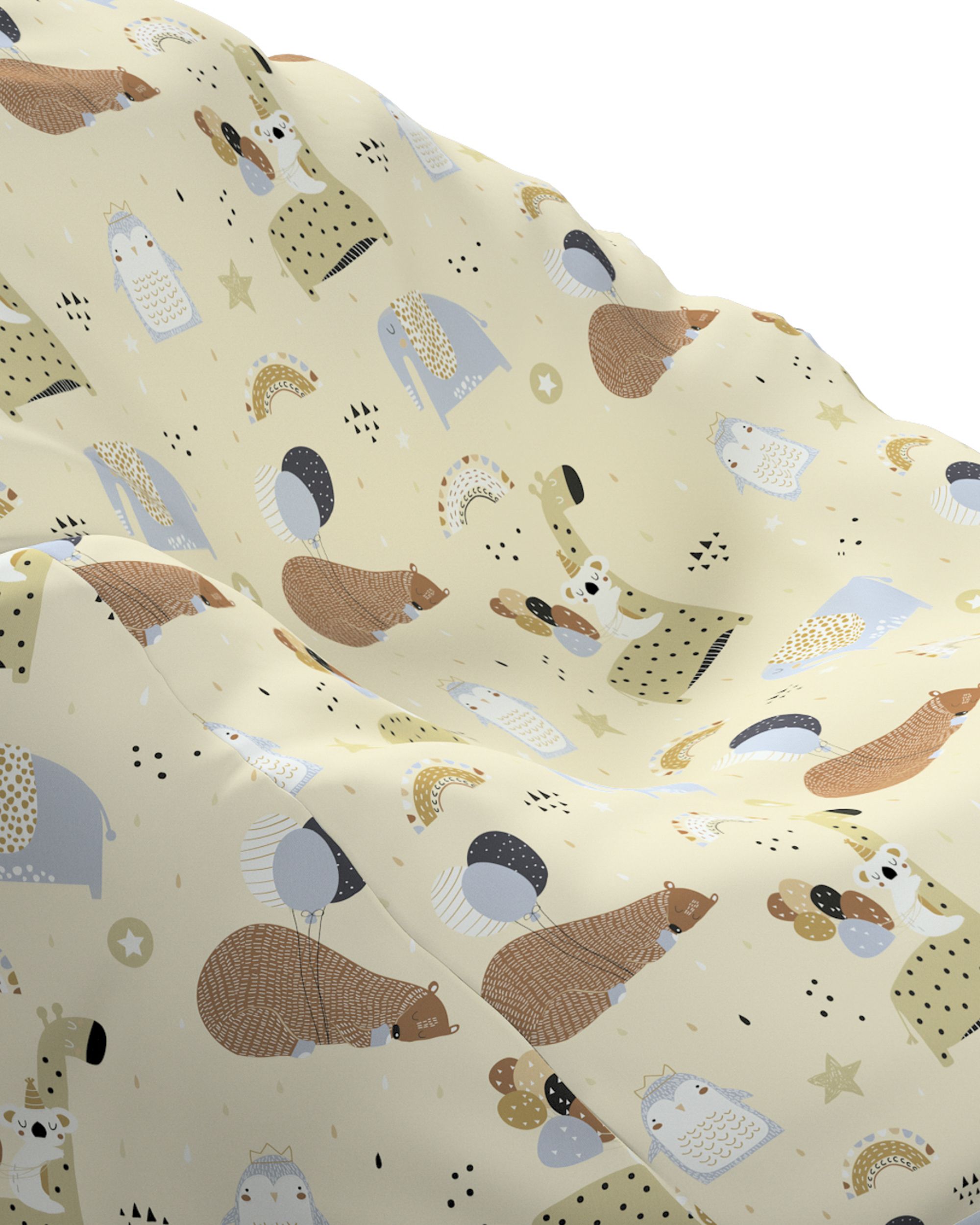 Sitzsack Bowli Farbe beige Stoff gemustert (hover)