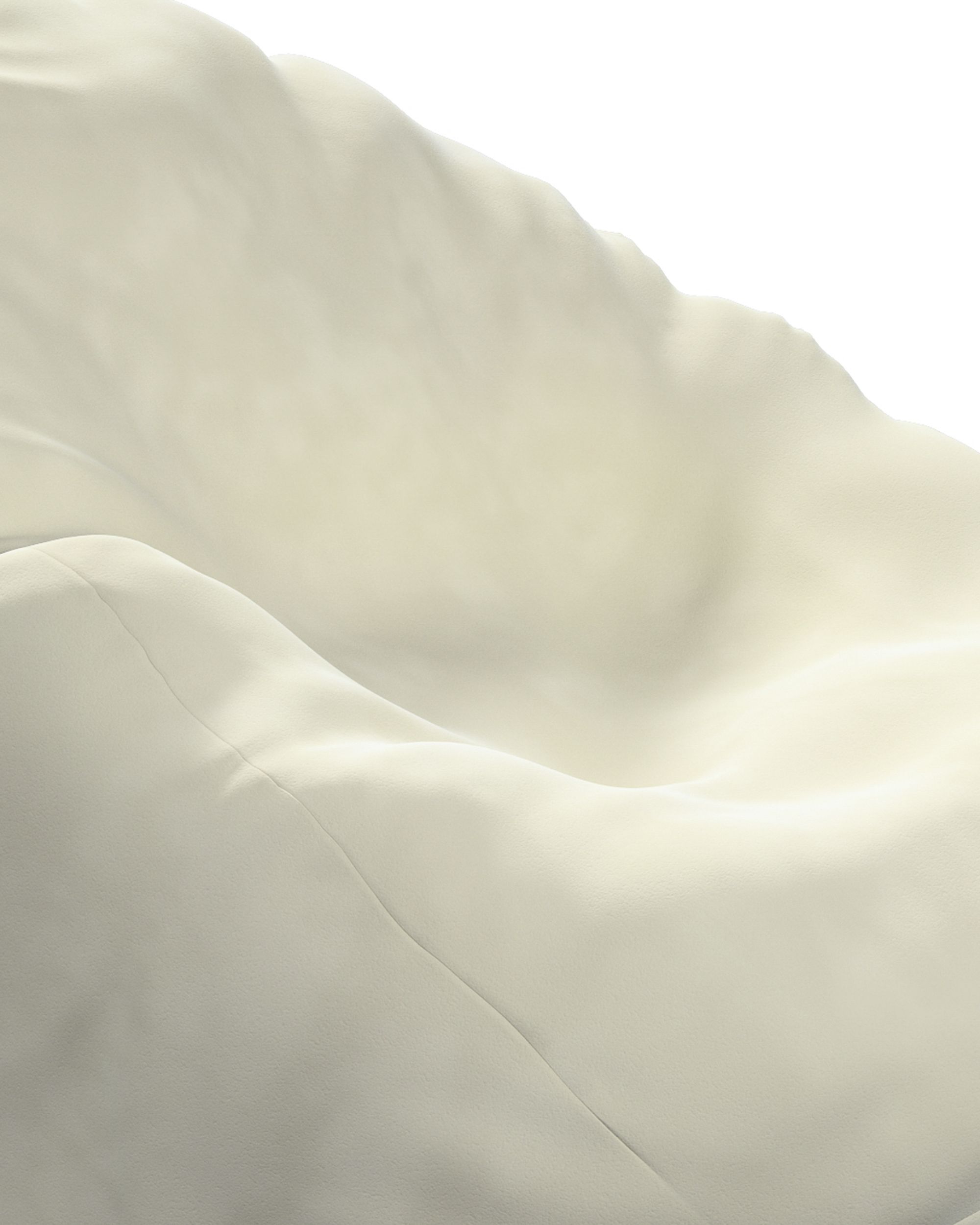 Sitzsack Bowli Farbe creme Stoff glänzend, samt (hover)