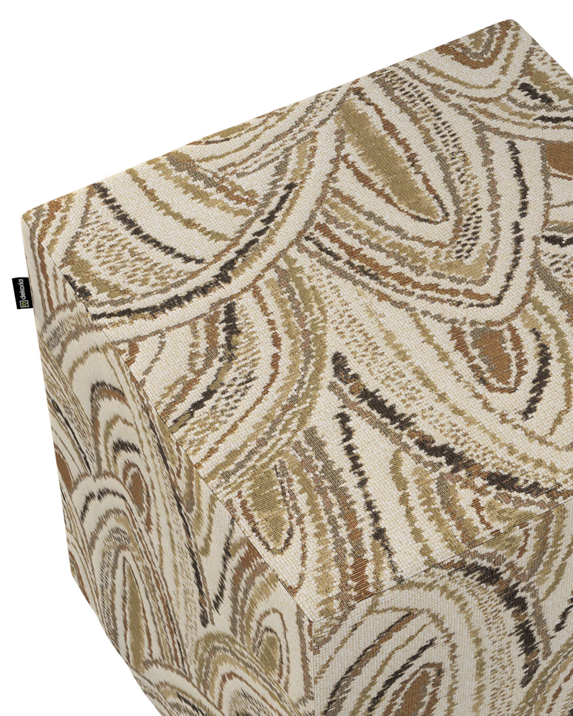 Sitzwürfel Nano Farbe beige Stoff strukturiert, gemustert (hover)