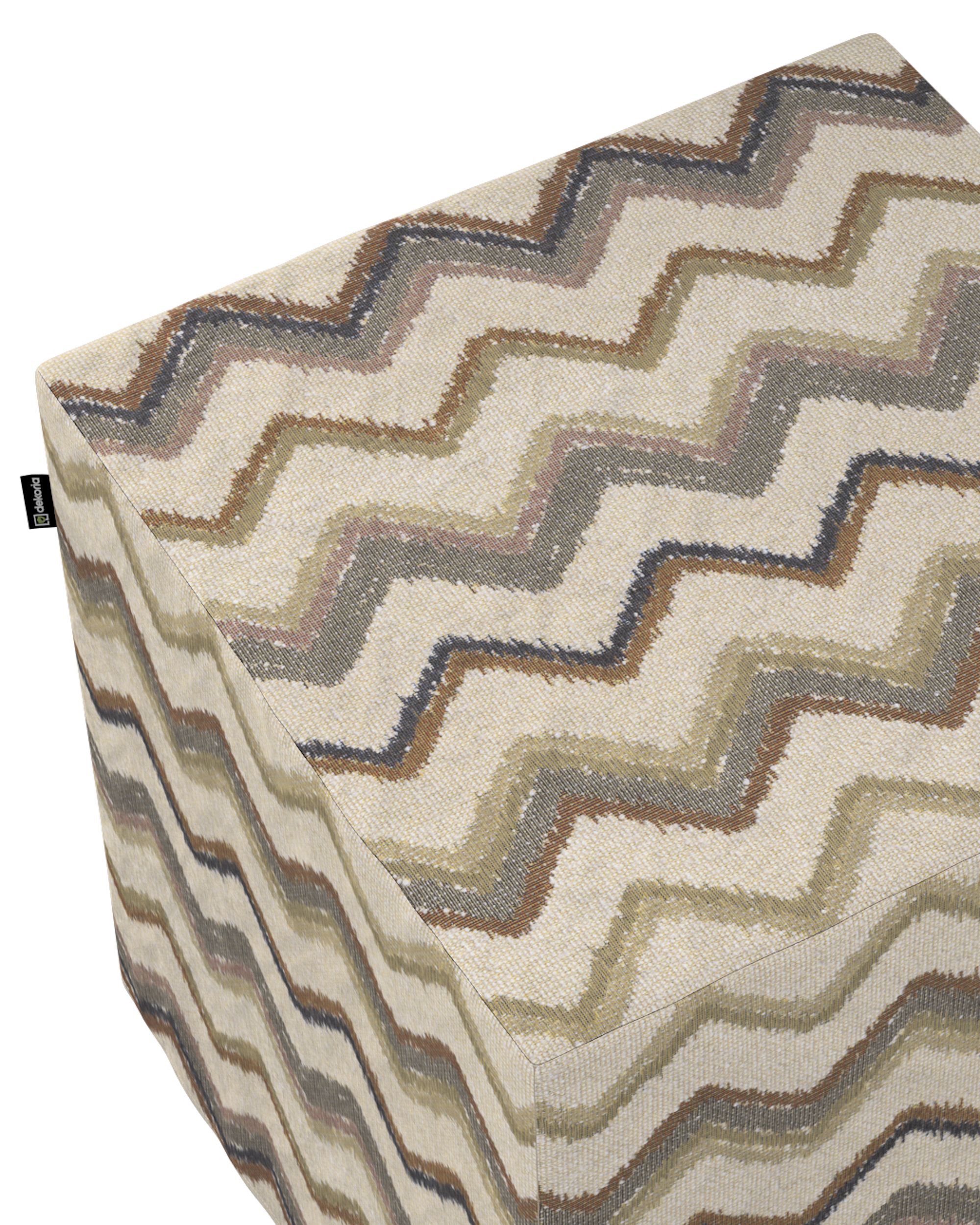 Sitzwürfel Nano Farbe beige Stoff strukturiert, gemustert (hover)