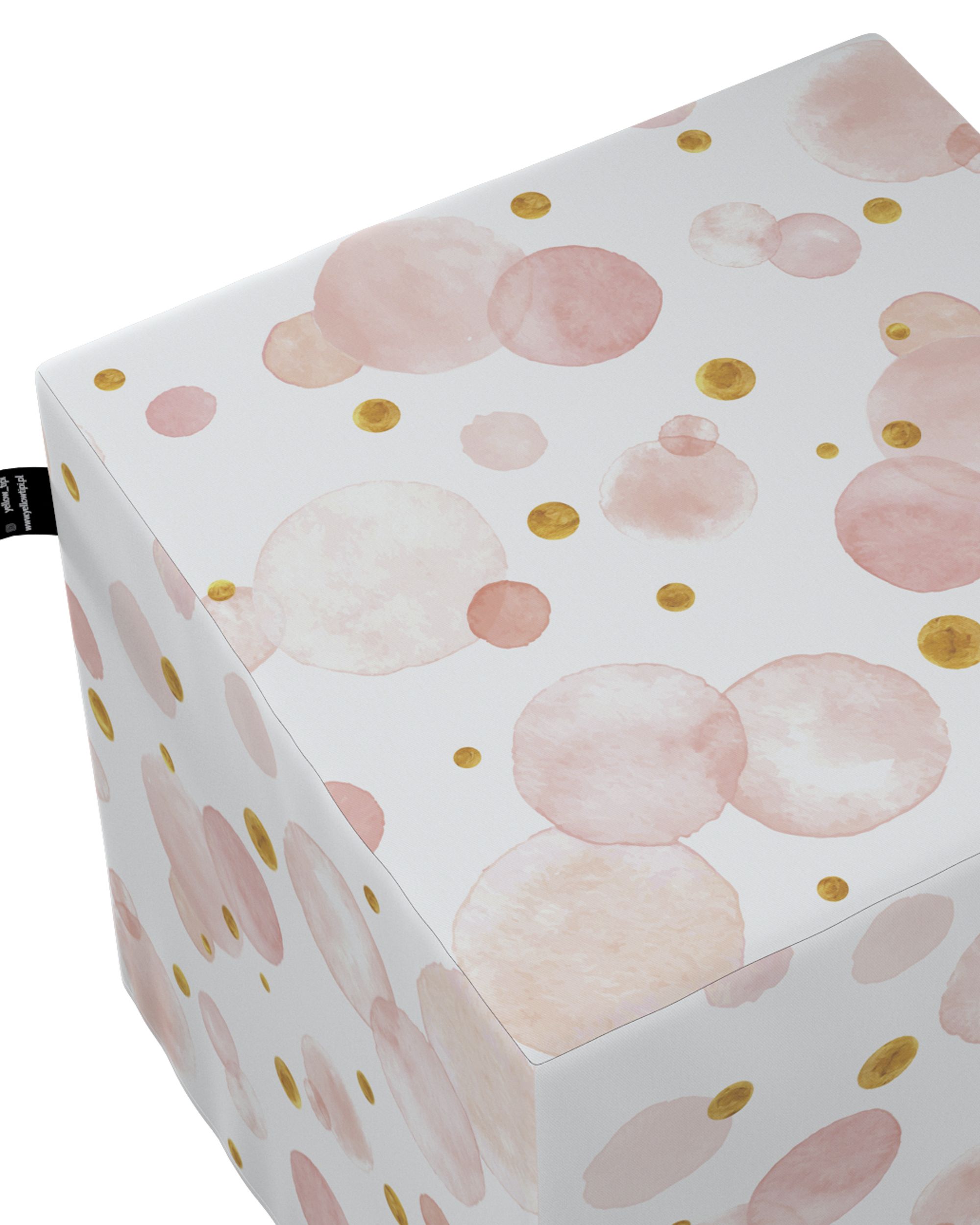 Sitzwürfel Nano Farbe rosa Stoff gemustert (hover)