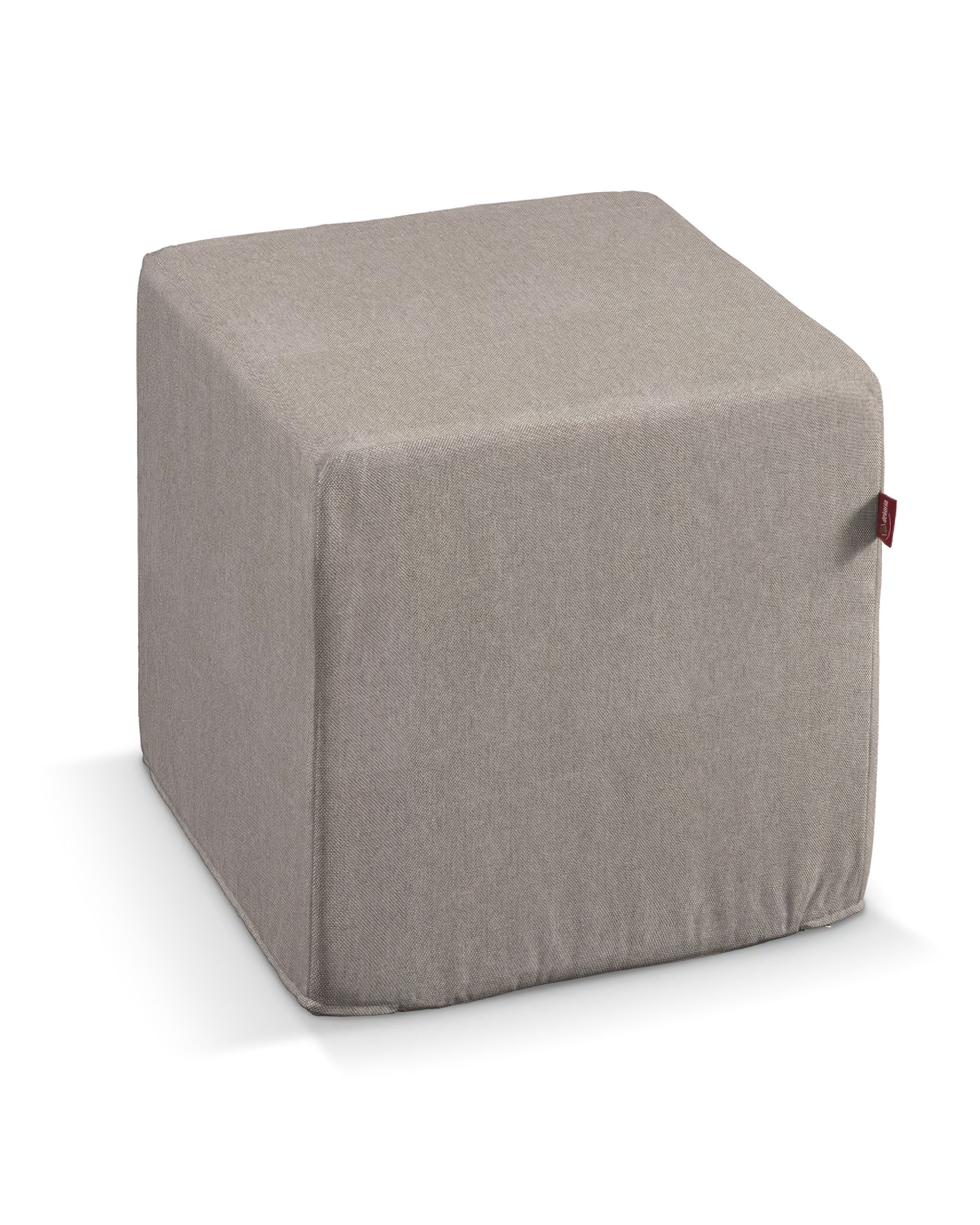 Bezug für Sitzwürfel Farbe beige Stoff strukturiert