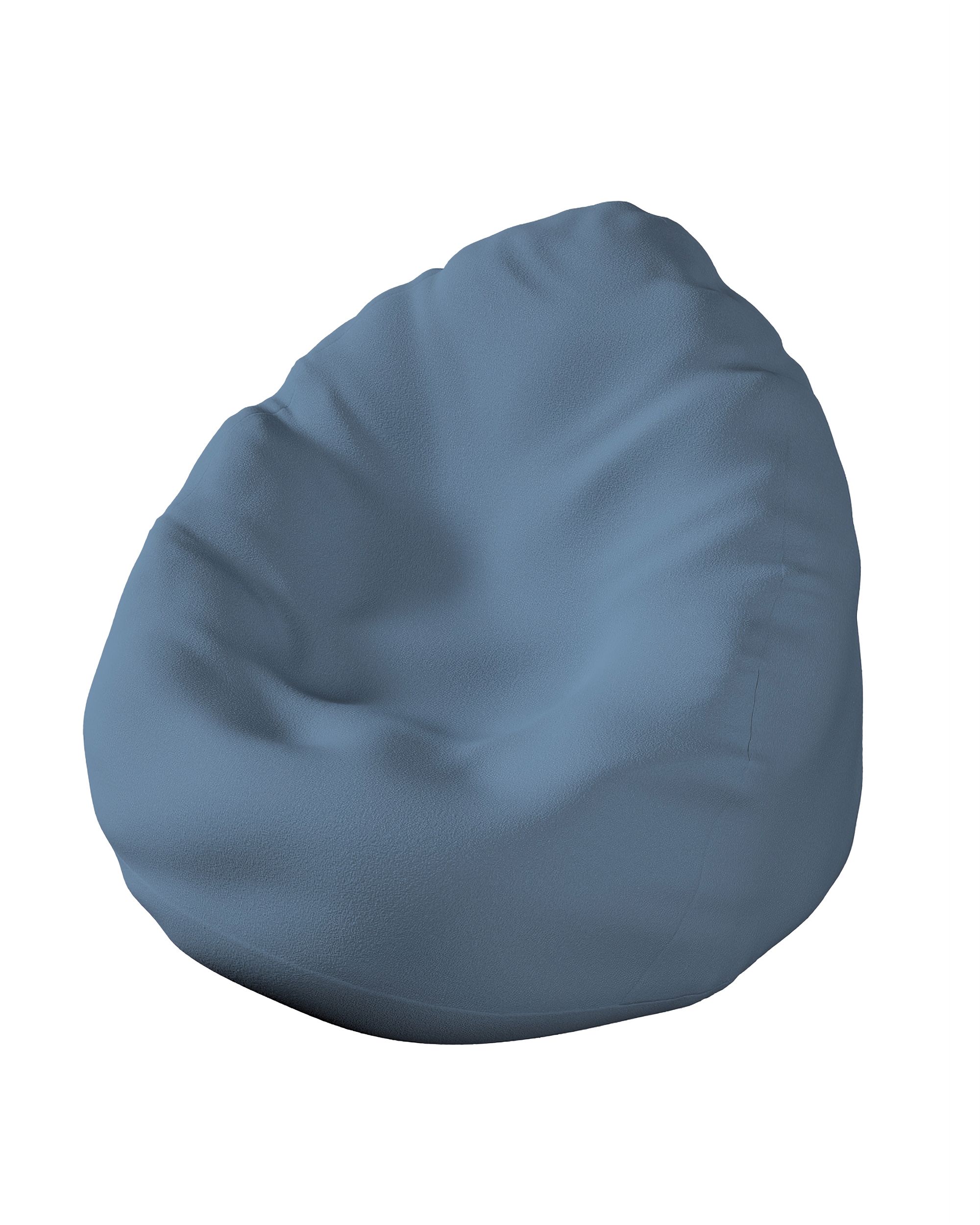 Bezug für Sitzsack Bowli Farbe blau Stoff strukturiert