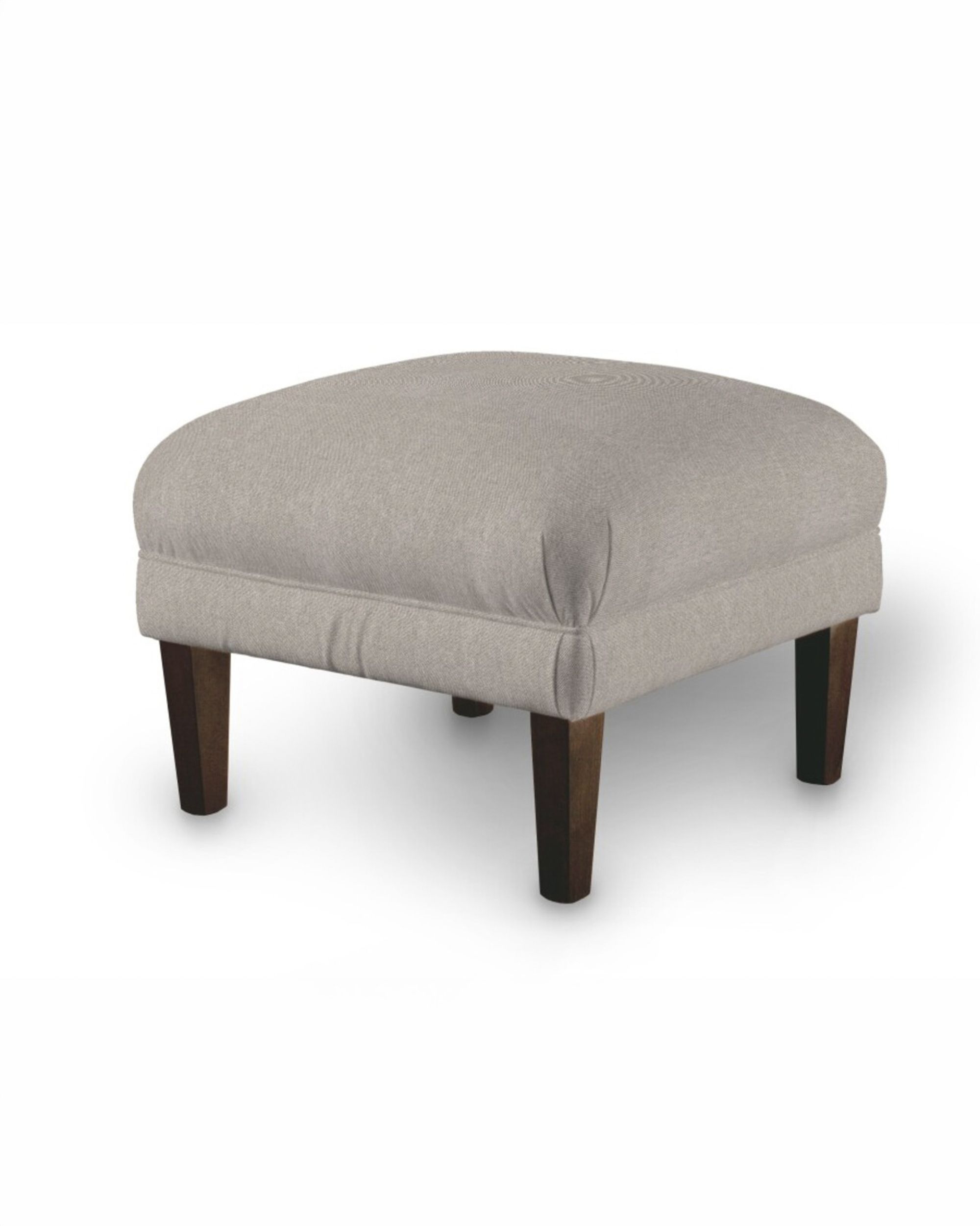 Fusshocker Farbe beige Stoff strukturiert