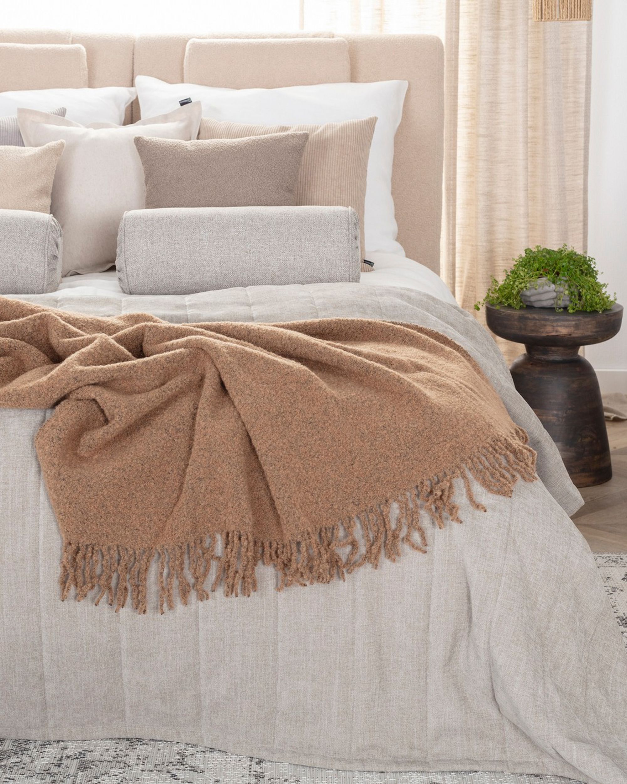 Plaid Boucle 140x200cm camel