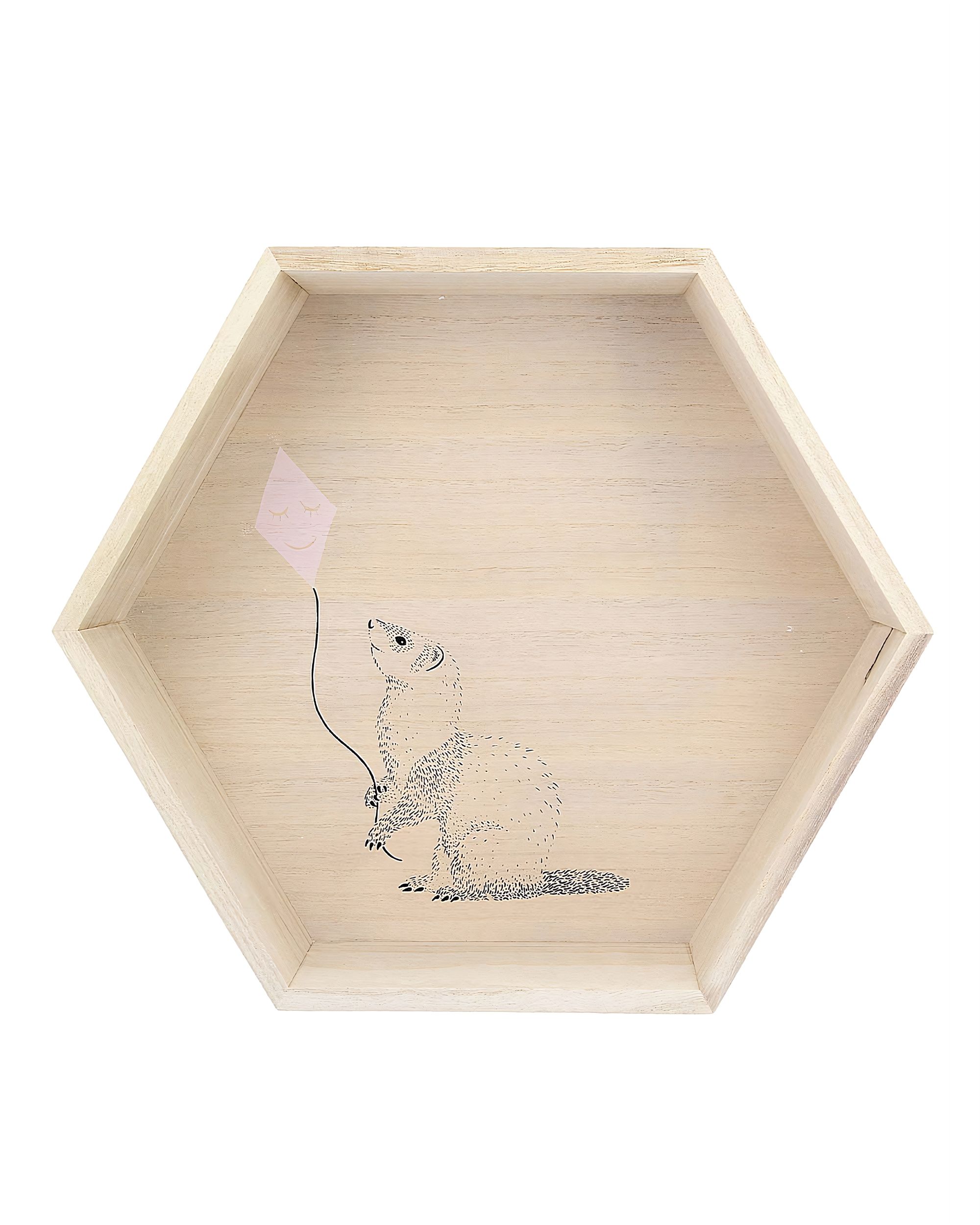 Wandregal  Hexagon pink 36cm