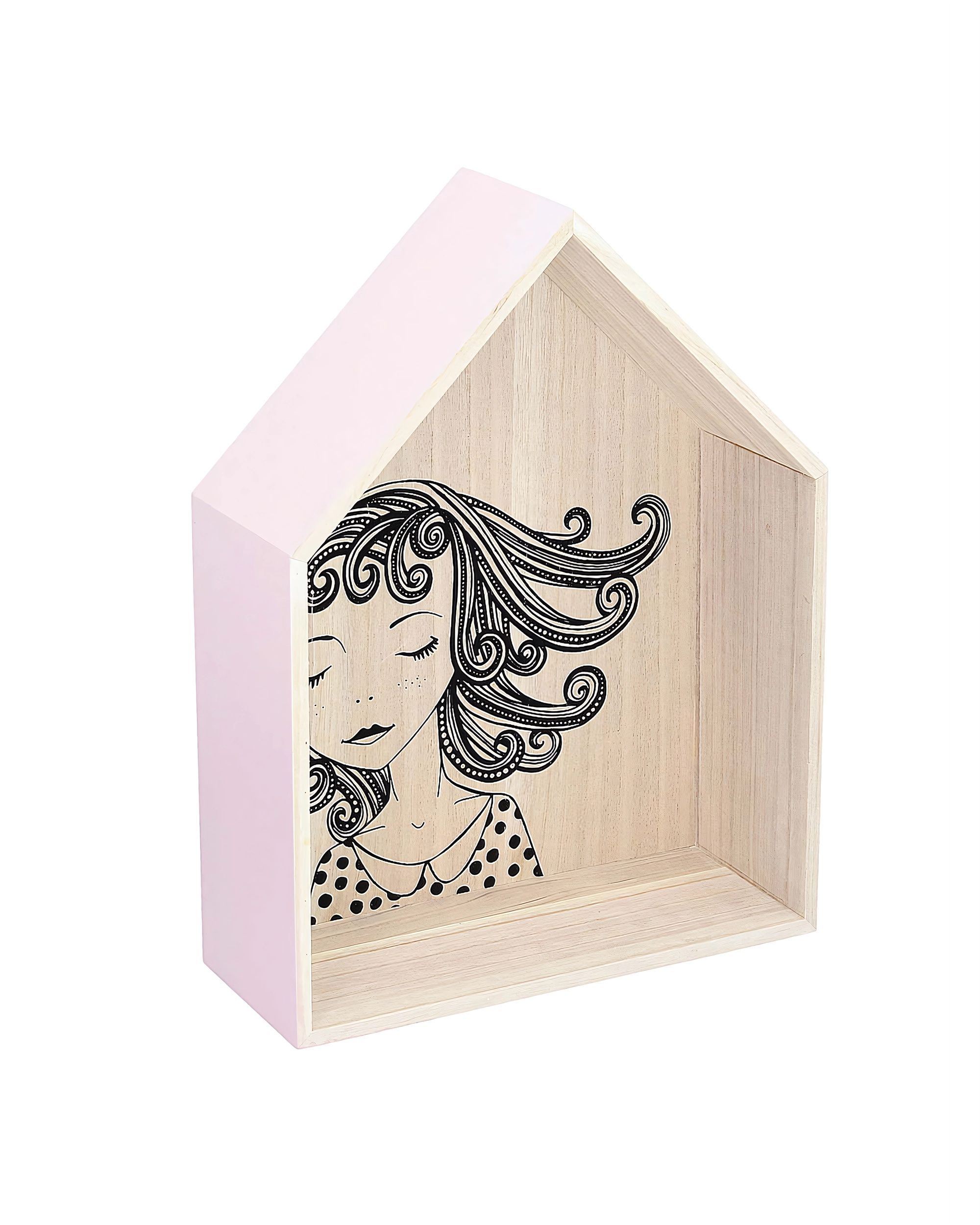 Wandregal Lovely House pink 49cm (hover)