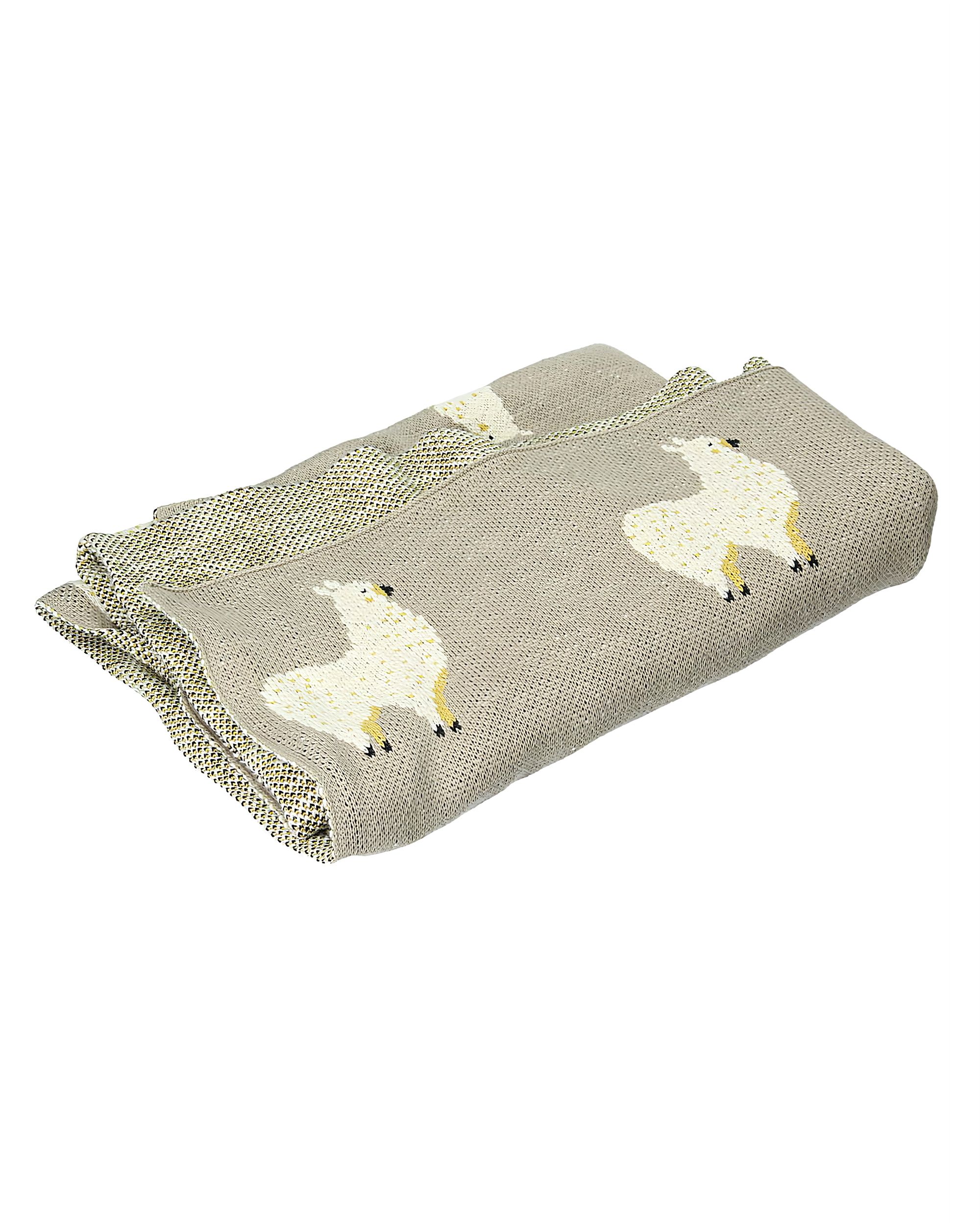 Kuscheldecke Lama gray