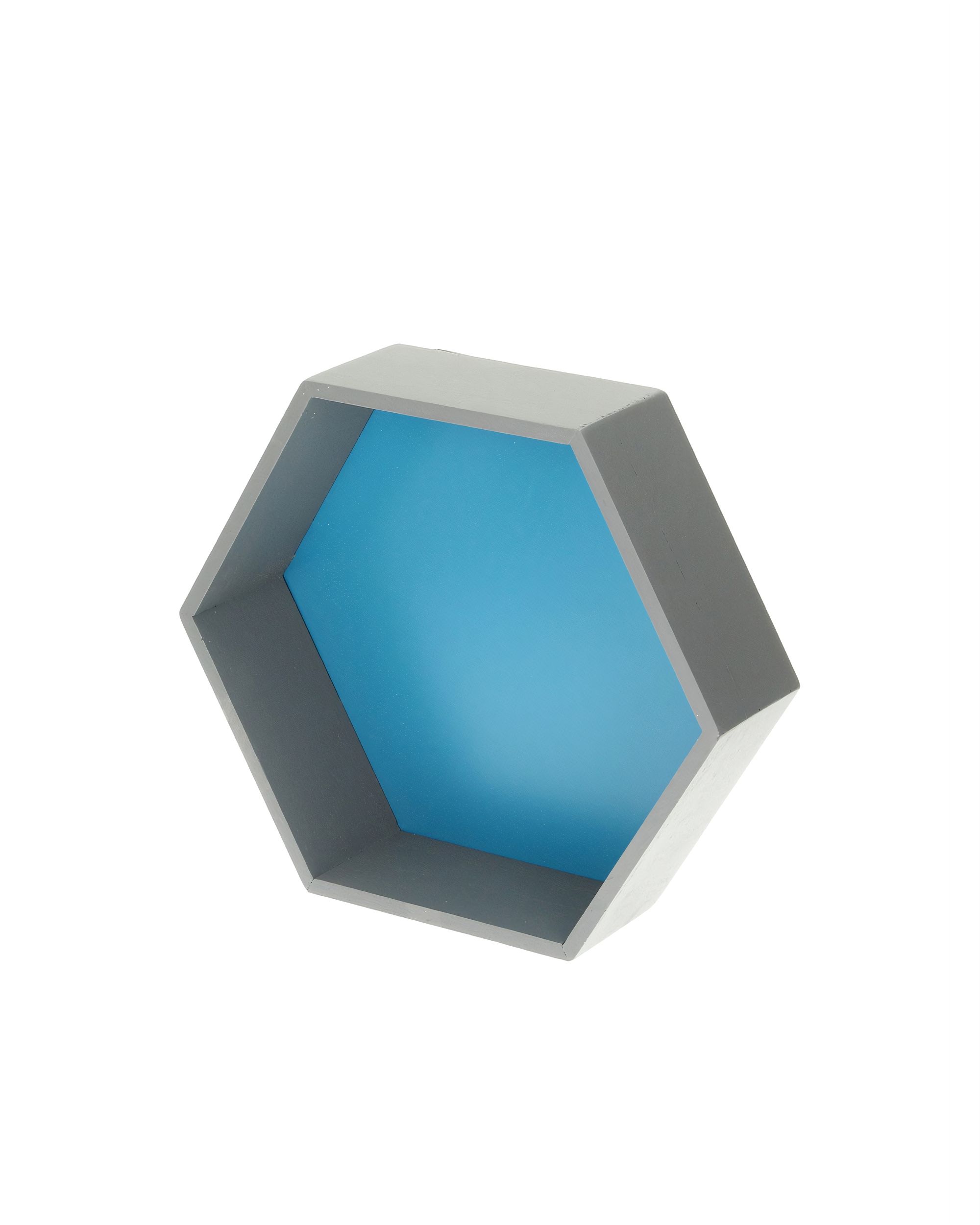 Wandregal Honeycomb blue 35x30x12cm