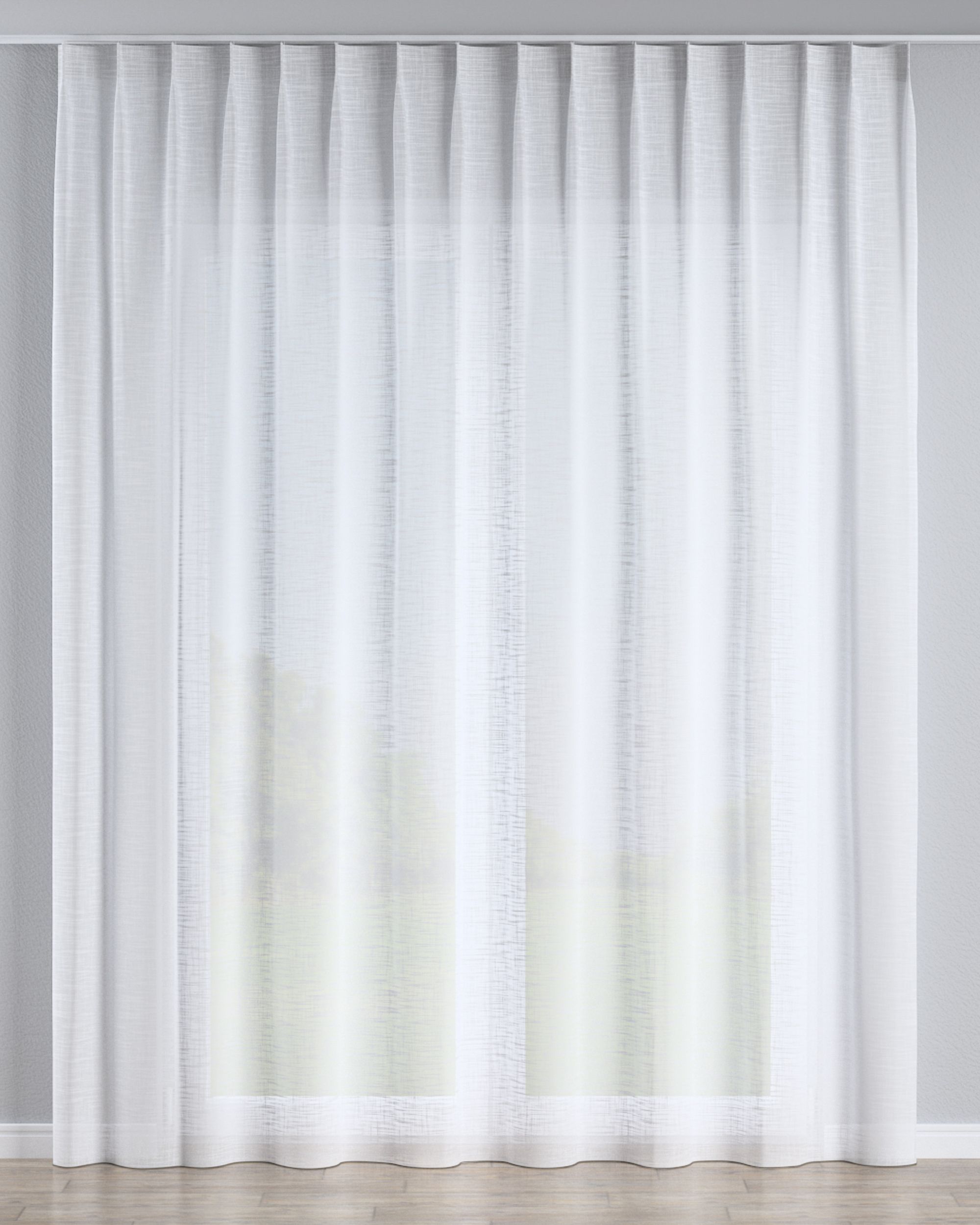 1484-128-09 Farbe weiß Stoff halbtransparent, strukturiert