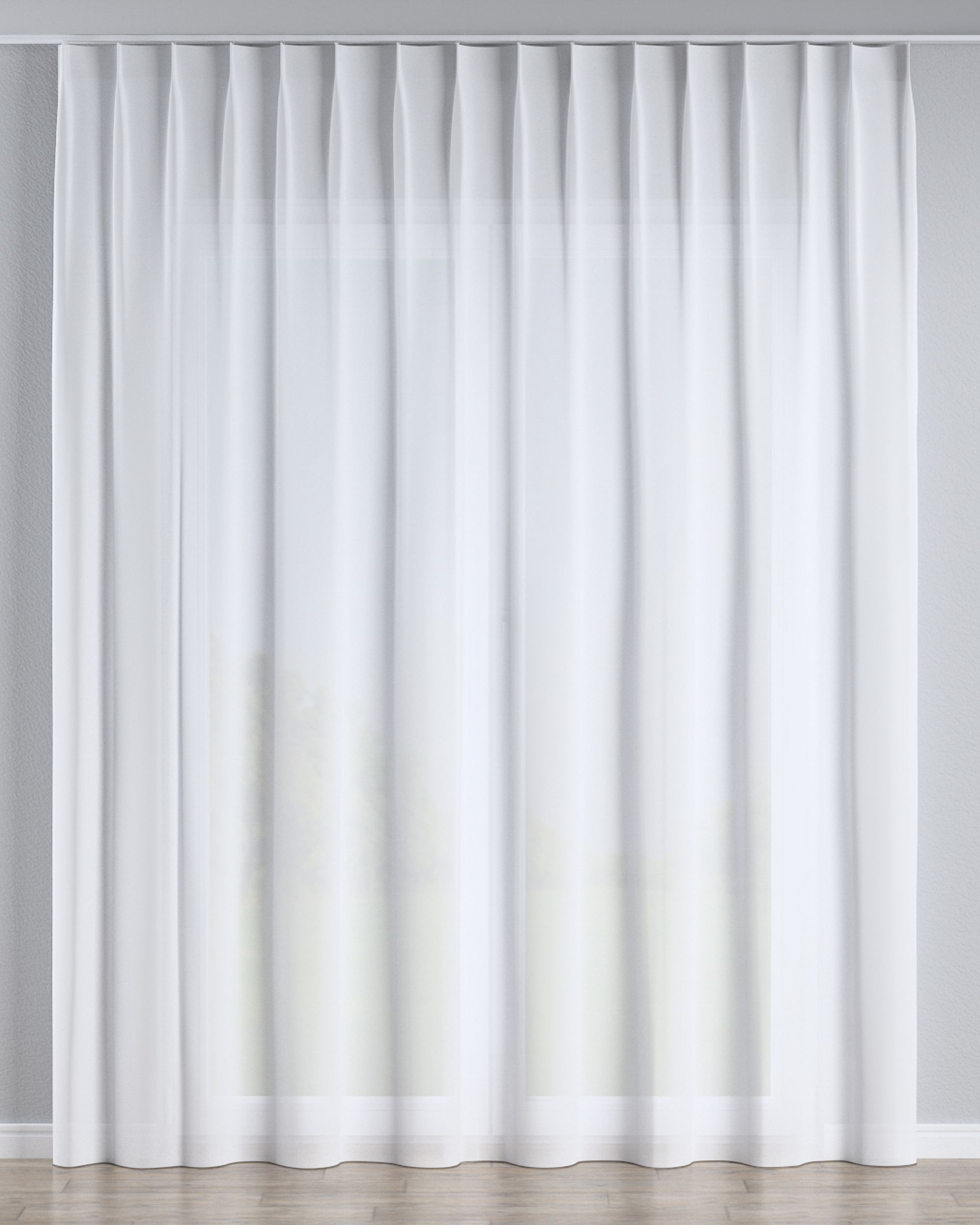 1484-128-77 Farbe weiß Stoff halbtransparent, strukturiert