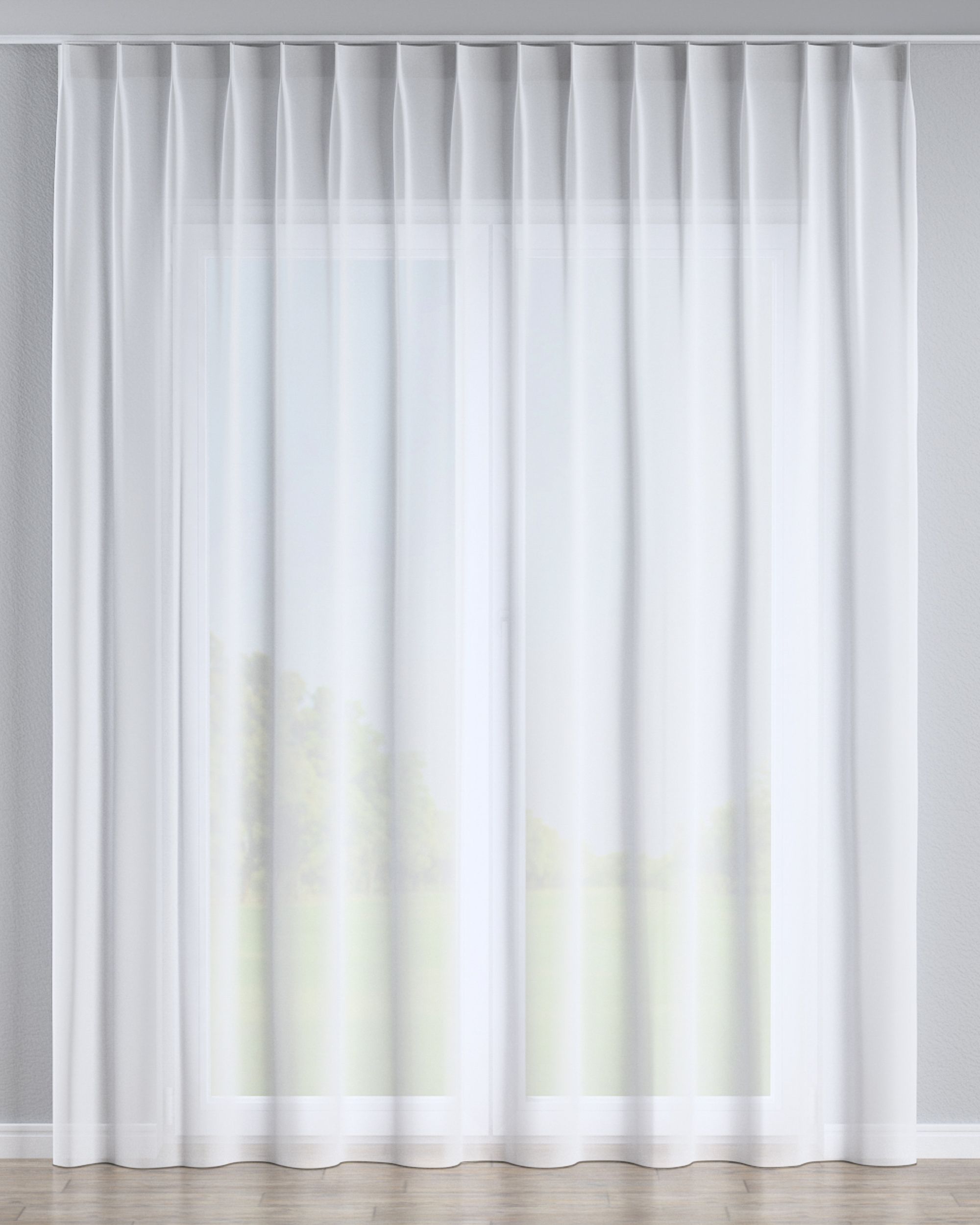 1484-181-15 Farbe weiß Stoff halbtransparent, strukturiert