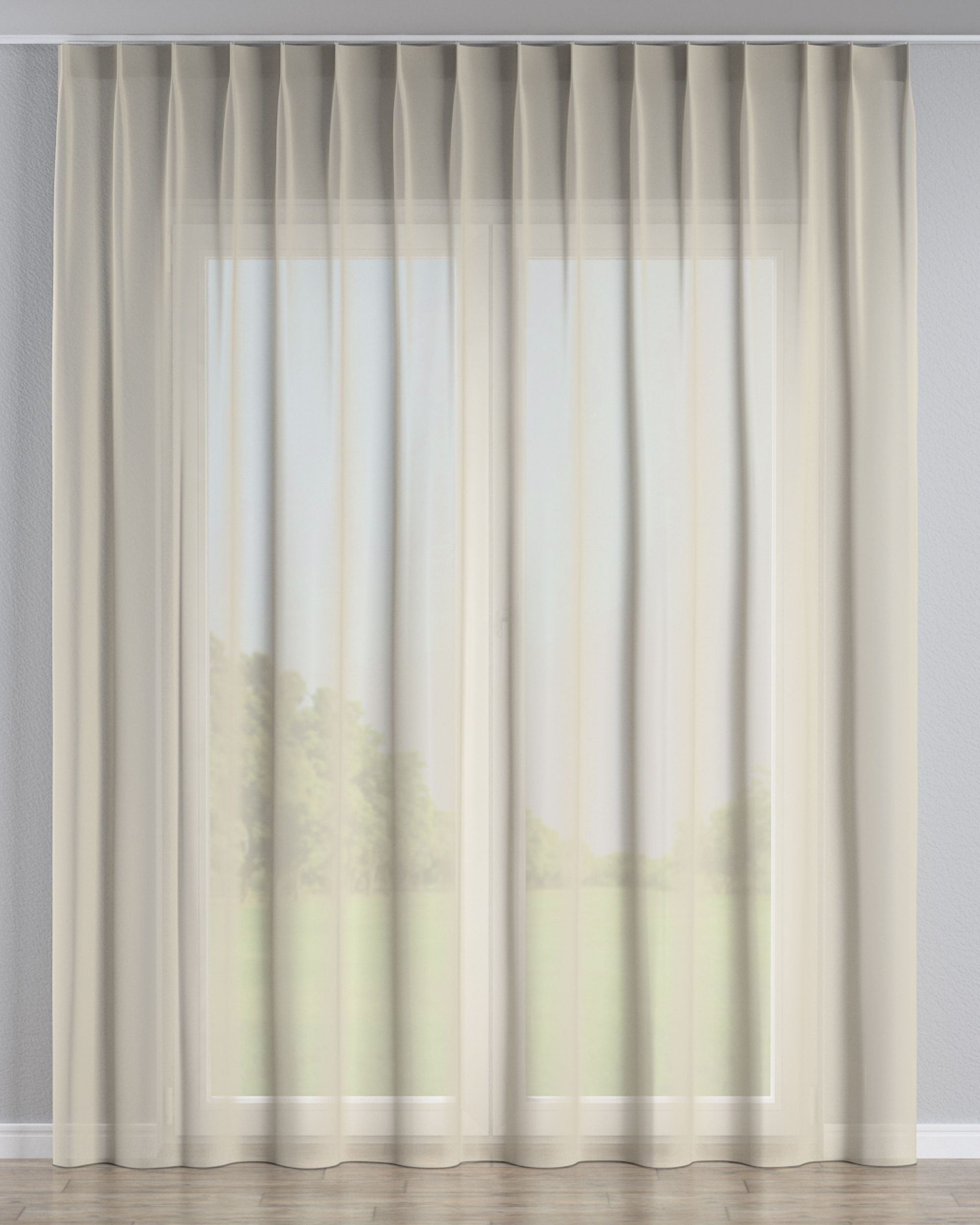 1484-184-41 Farbe beige Stoff halbtransparent, strukturiert