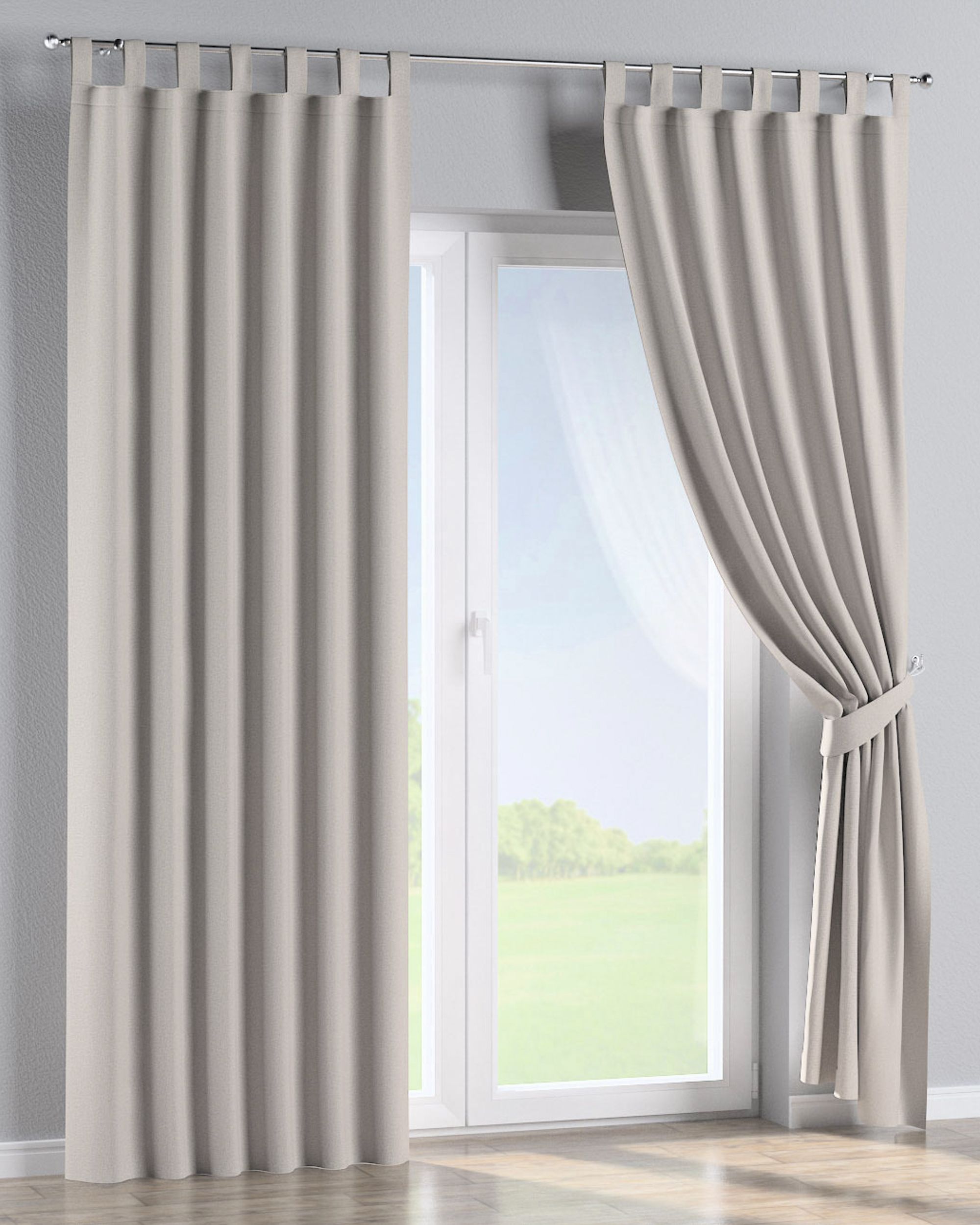 Schlaufenschal 1 Stck. Farbe beige Stoff strukturiert, verdunkelnd (hover)
