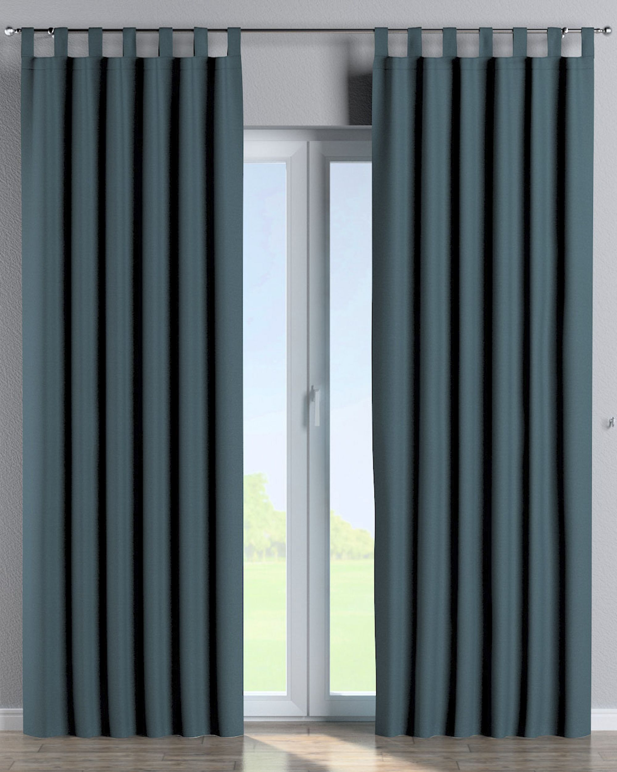 Schlaufenschal 1 Stck. Farbe blau Stoff strukturiert, verdunkelnd
