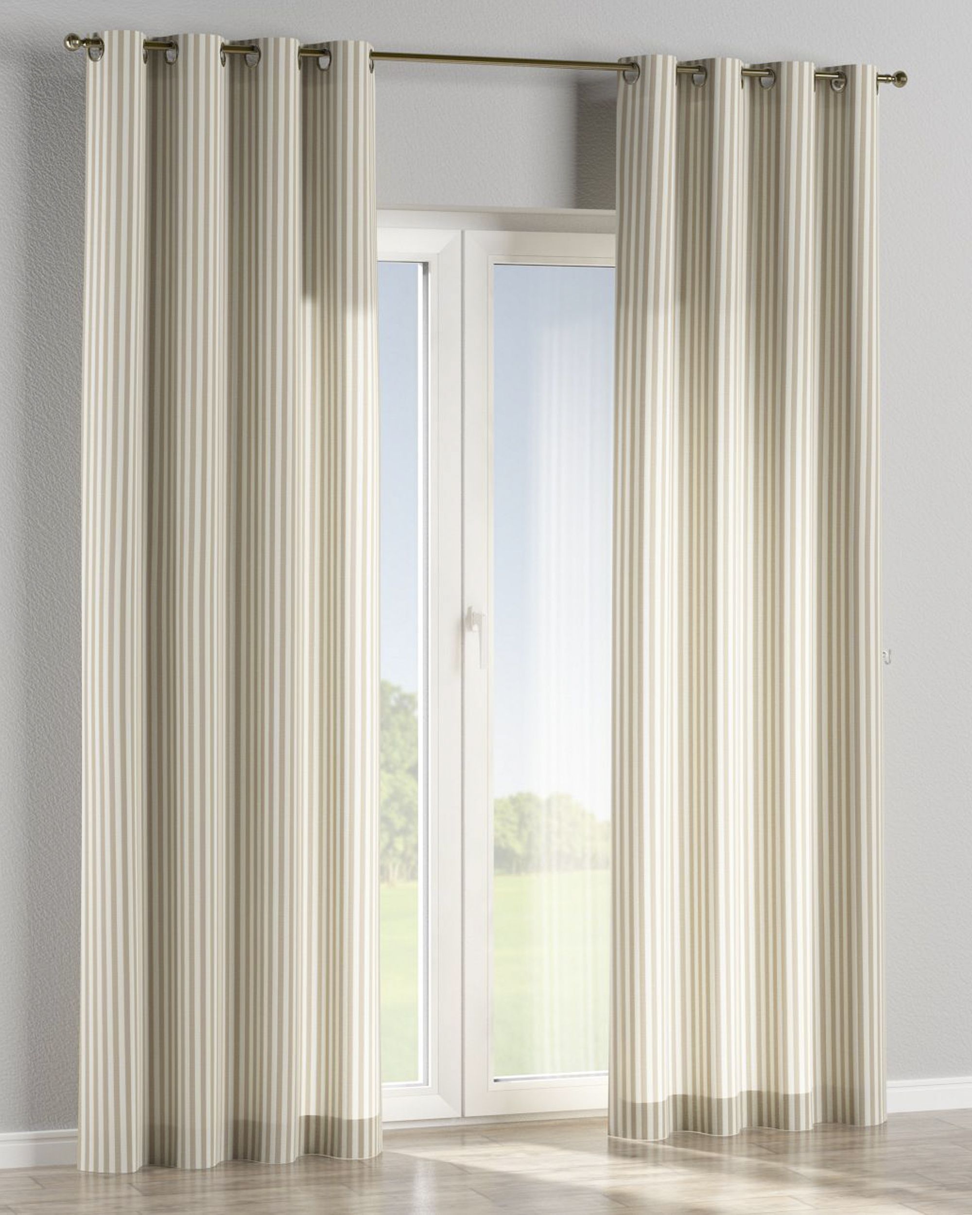 Ösenschal 1 Stck. Farbe beige Stoff gemustert