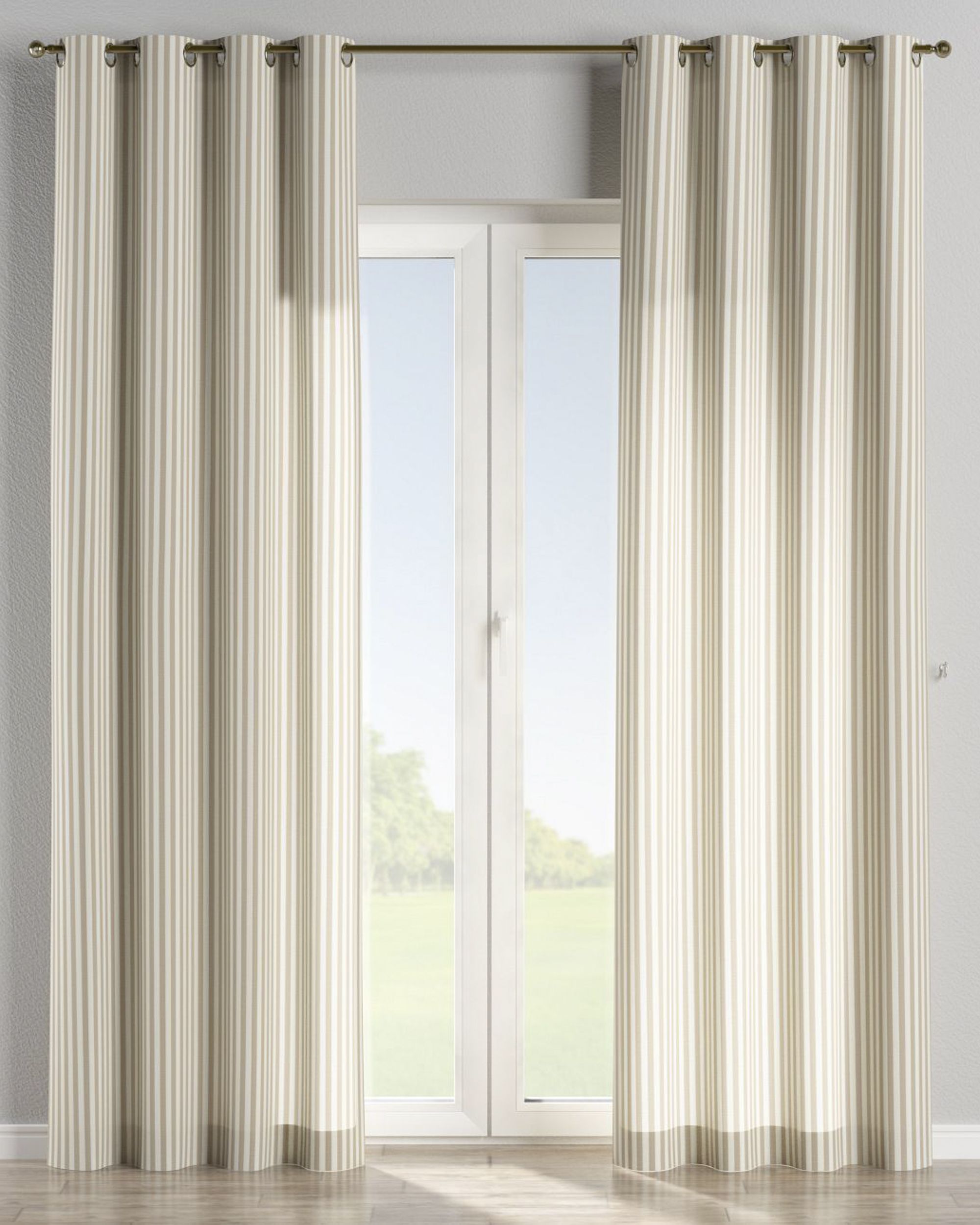Ösenschal 1 Stck. Farbe beige Stoff gemustert (hover)