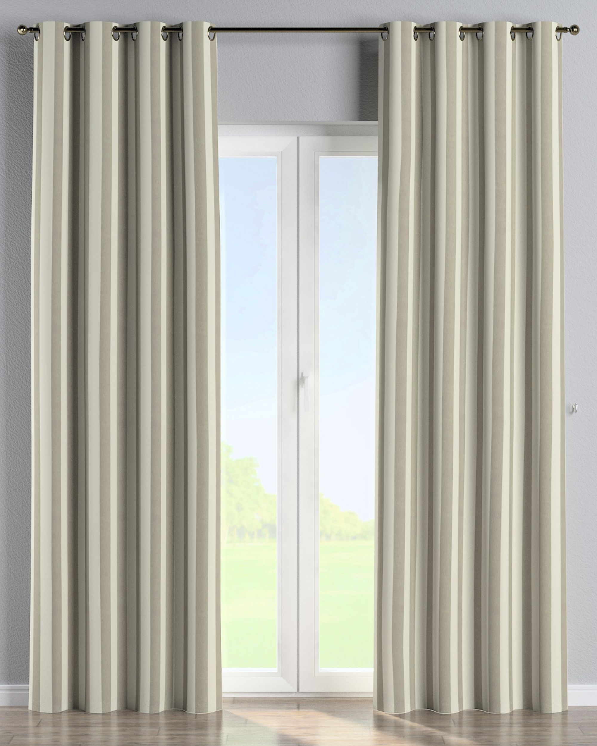 Ösenschal 1 Stck. Farbe beige Stoff gemustert