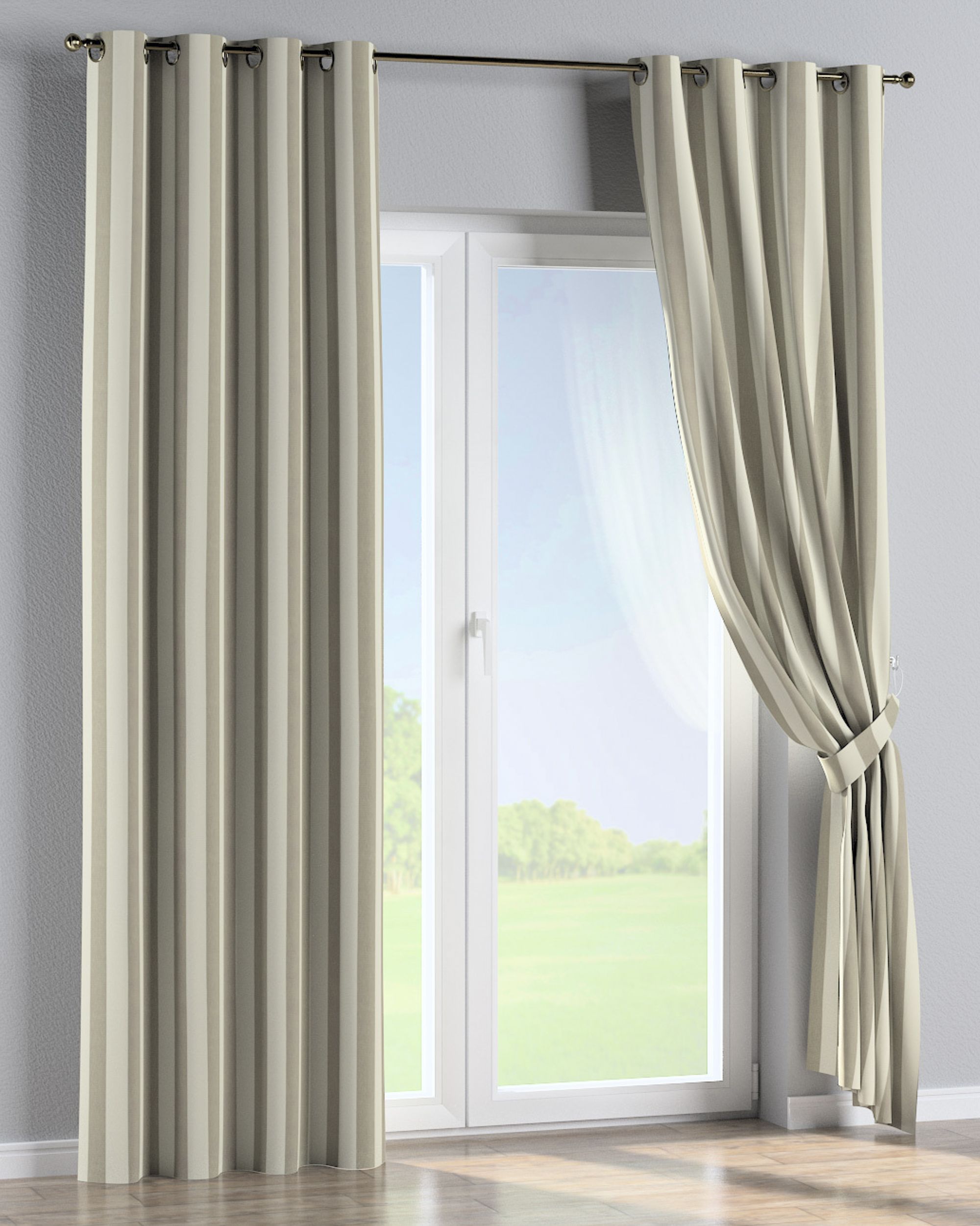 Ösenschal 1 Stck. Farbe beige Stoff gemustert (hover)