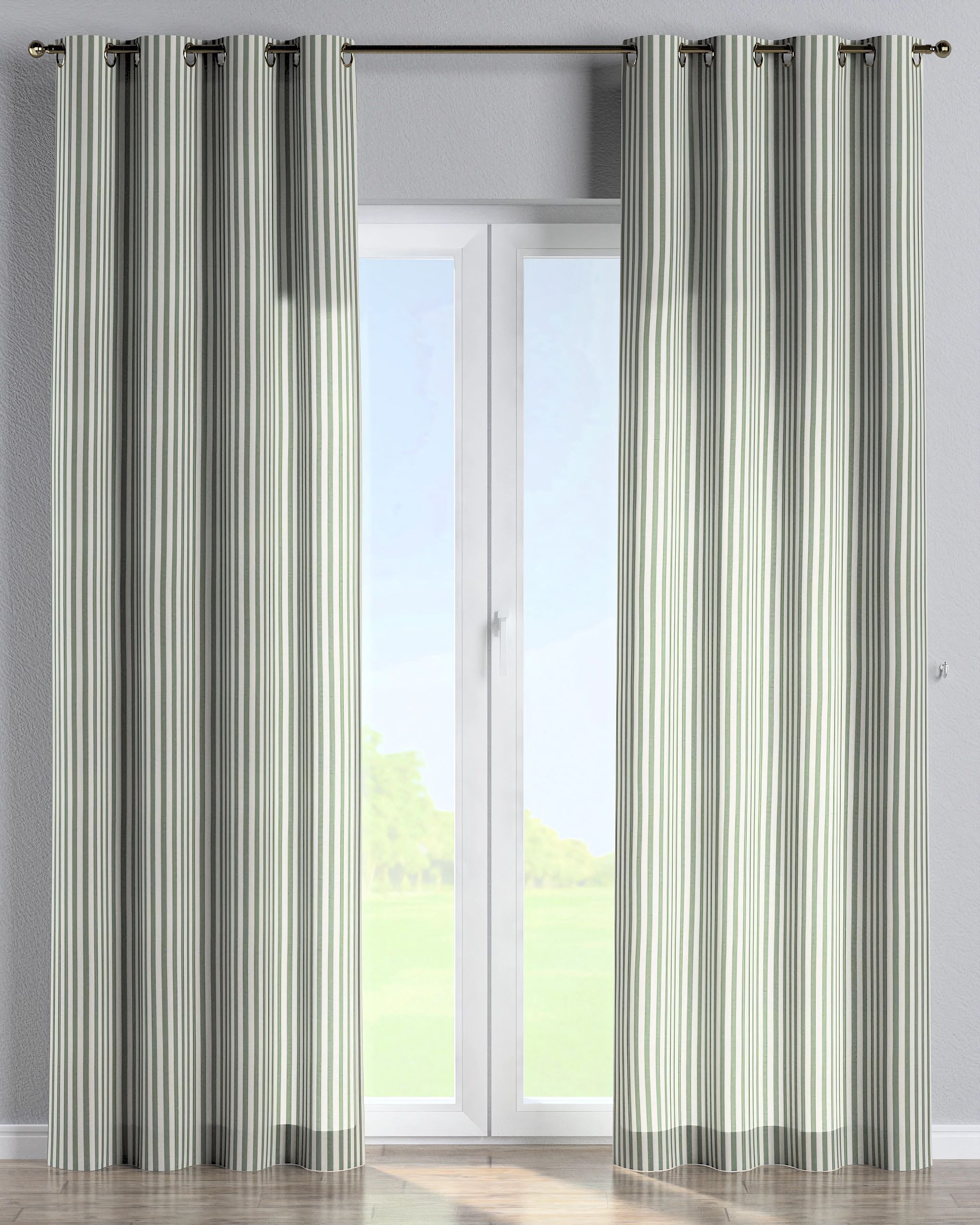 Ösenschal 1 Stck. Farbe grün Stoff gemustert
