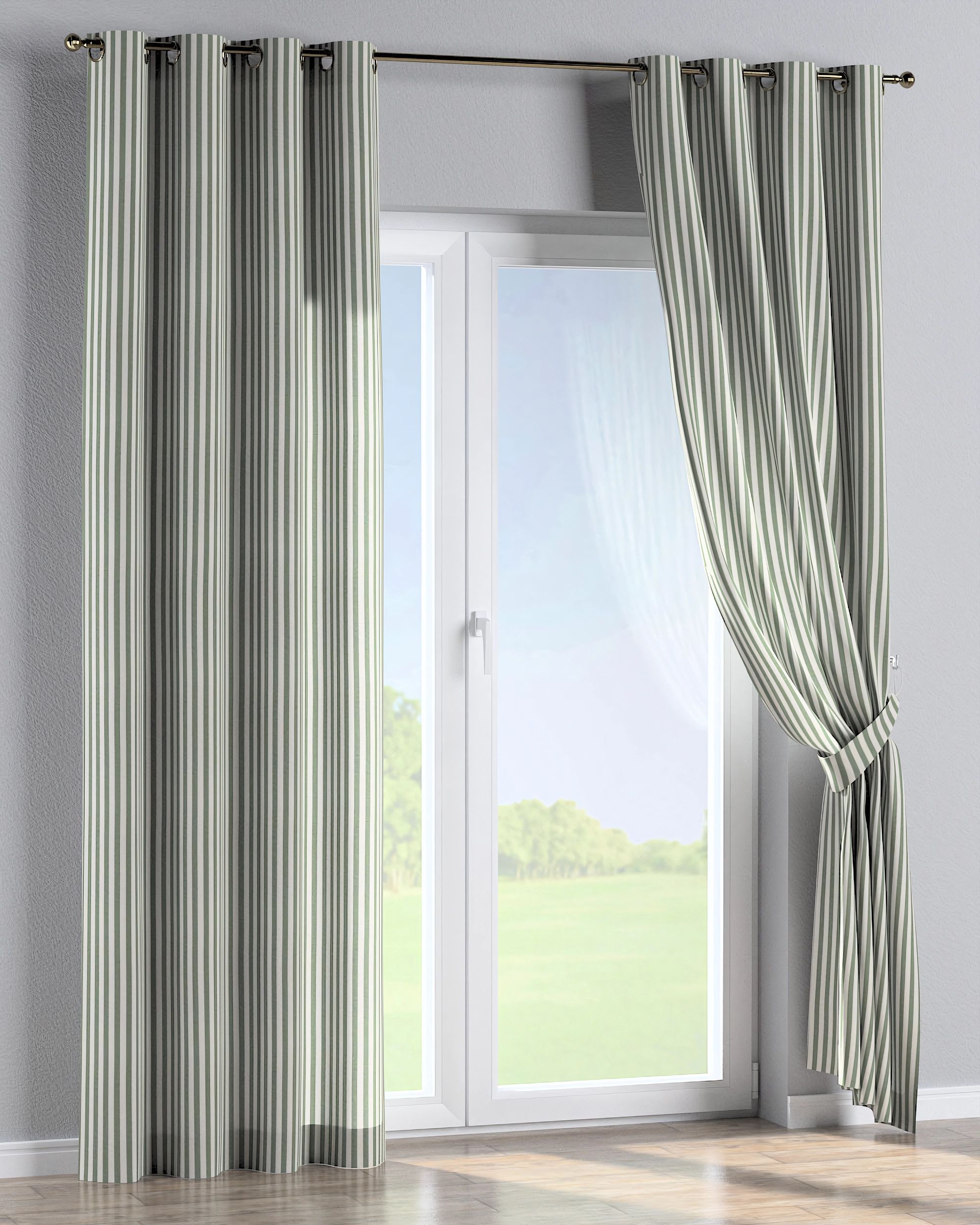 Ösenschal 1 Stck. Farbe grün Stoff gemustert (hover)