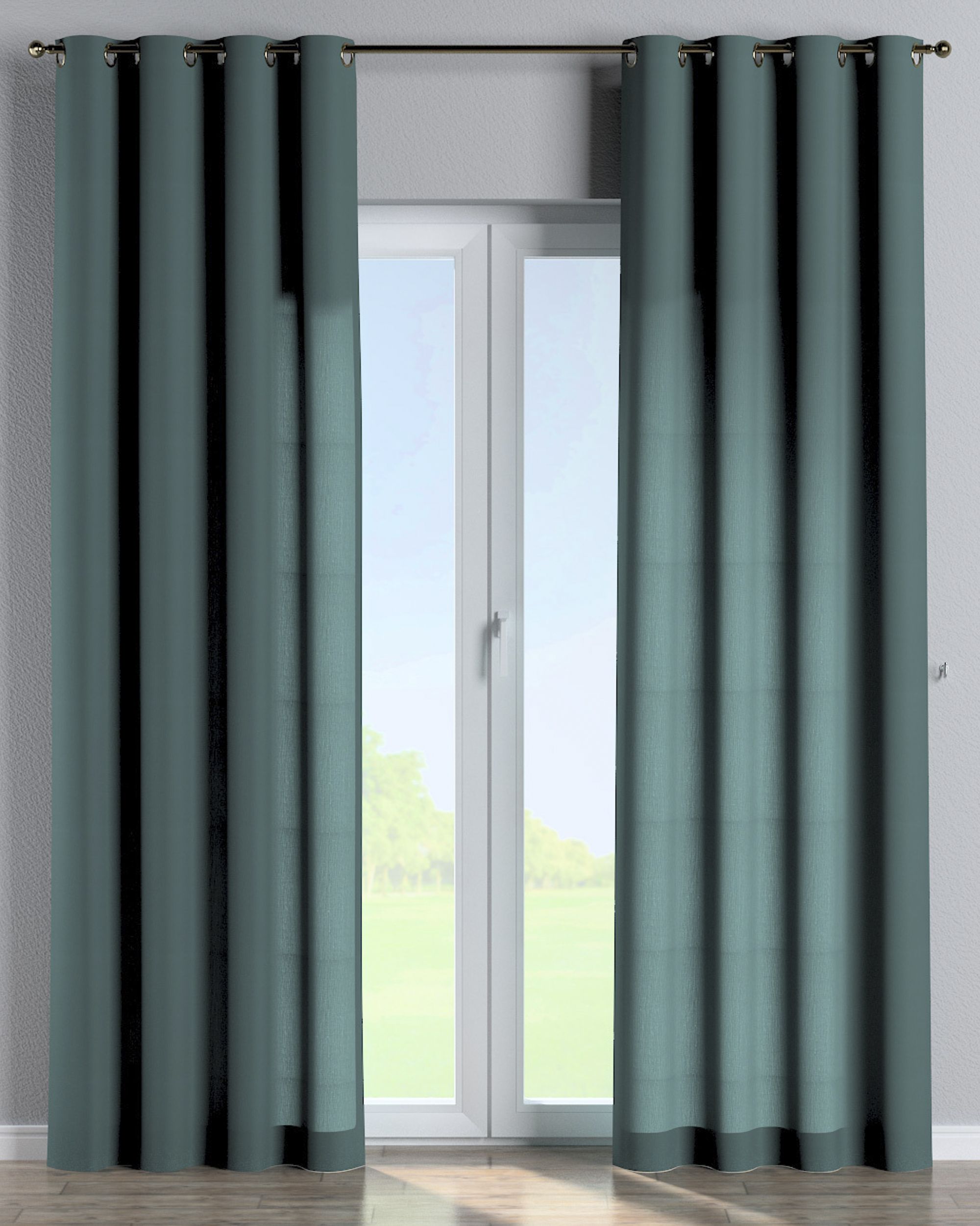 Ösenschal 1 Stck. Farbe grün Stoff halbtransparent, strukturiert