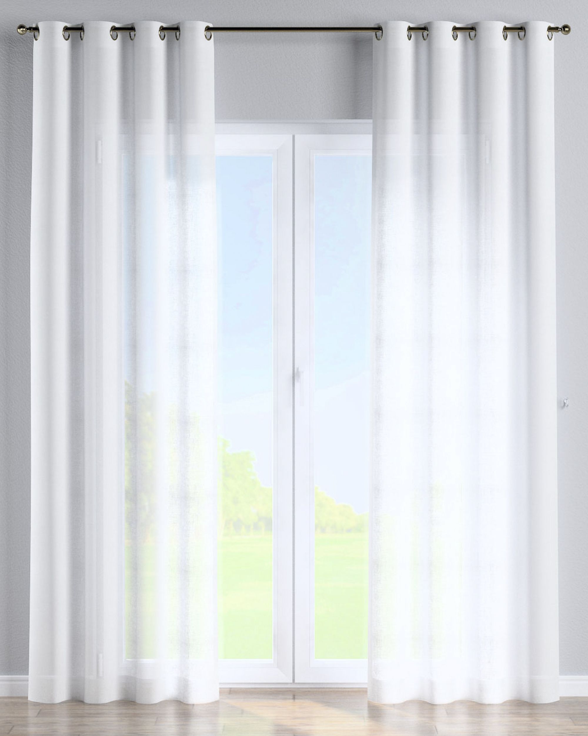 Ösenschal 1 Stck. Farbe creme Stoff halbtransparent, strukturiert