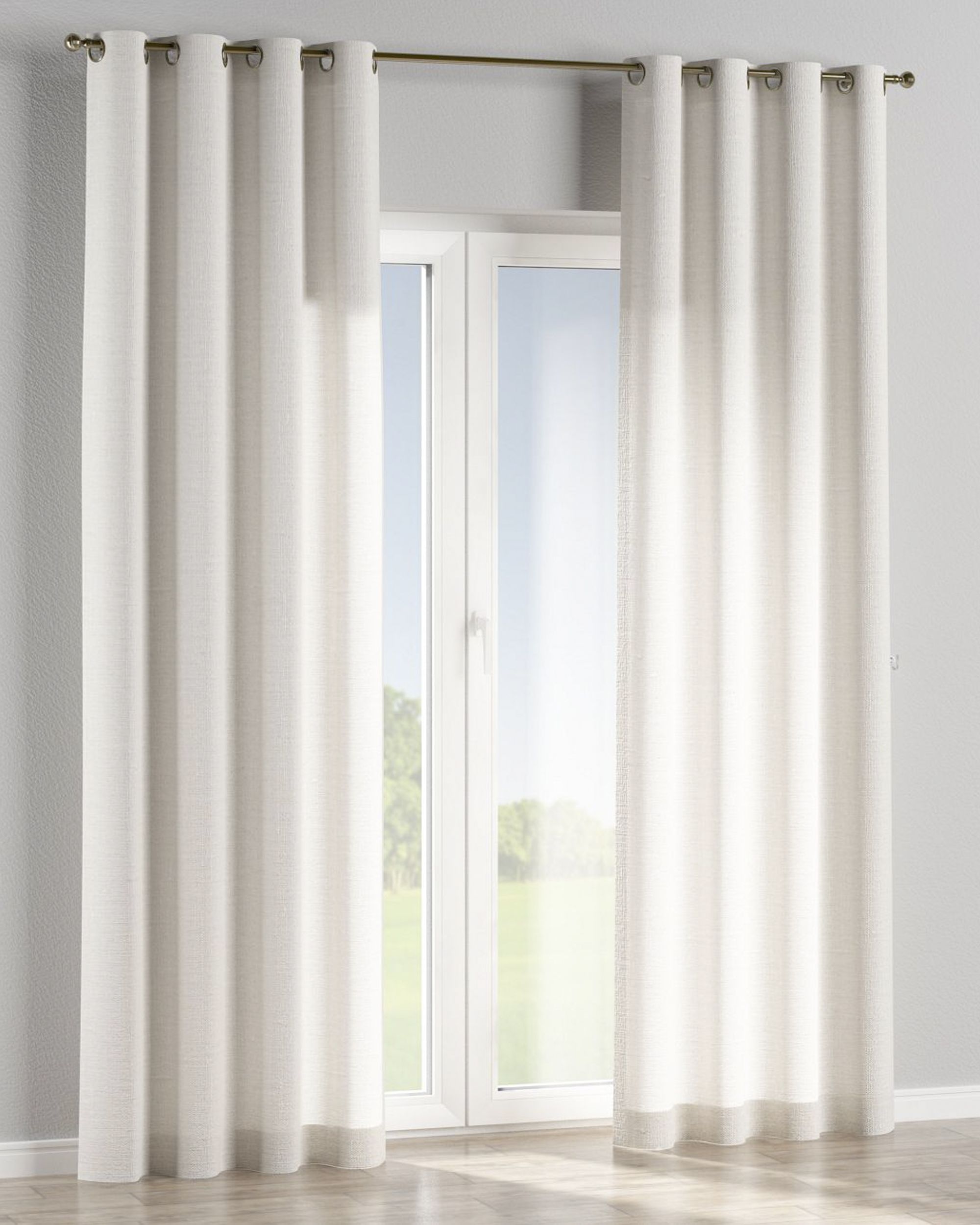 Ösenschal 1 Stck. Farbe weiß Stoff halbtransparent, strukturiert